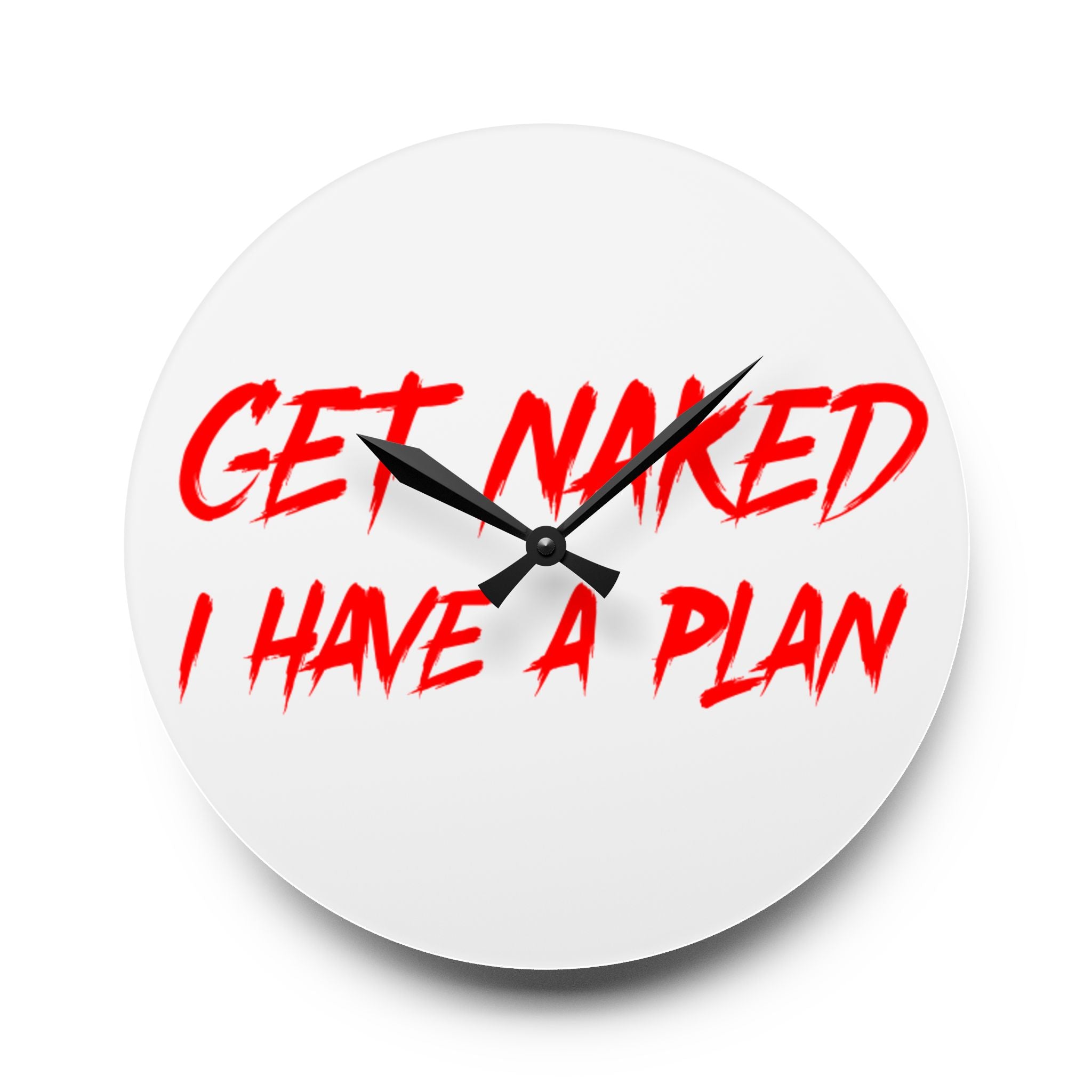 Get Naked Wall Clock – Fun Acrylic Timepiece for Bathroom Decor
