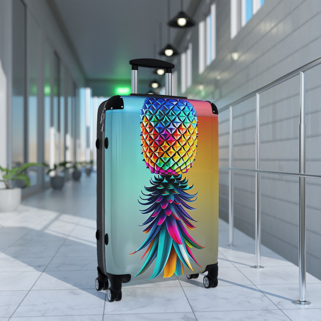 Colorful Pineapple Suitcase – Stylish Travel Luggage for Adventurers