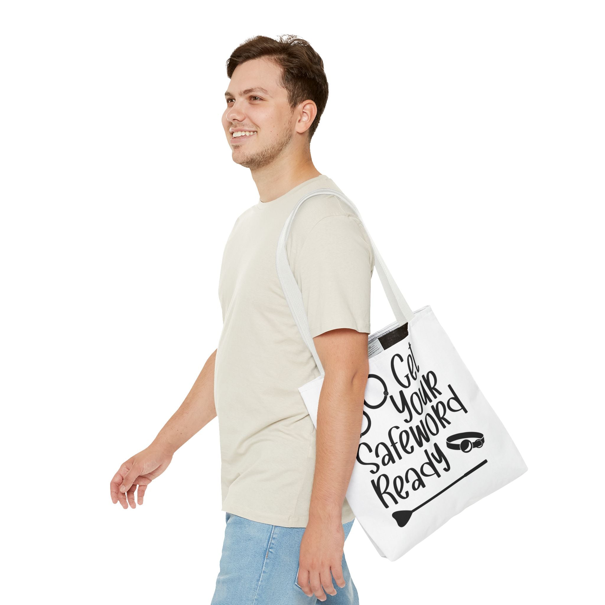 Get Your Safeword Ready Tote Bag - Fun & Playful Carryall for Kinky Adventures, Ideal for Couples & BDSM Enthusiasts