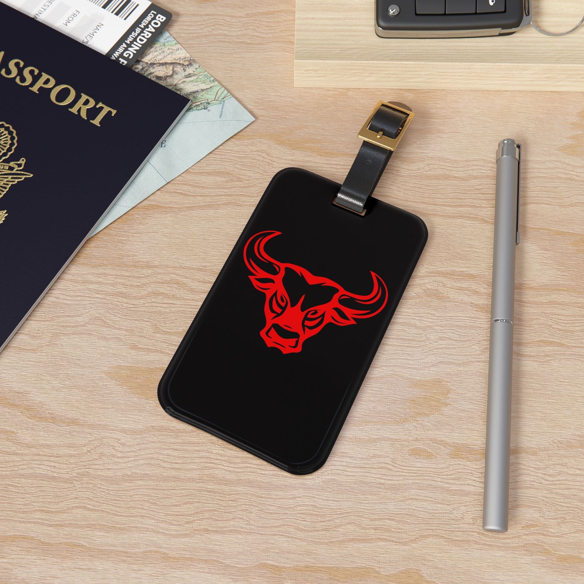 Bold Bull Luggage Tag - Stylish Travel Accessory for Adventurers