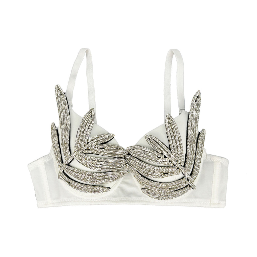 Evening Dress Party Black High-Design Silver 3D Rhinestone Outerwear Shaping Bra