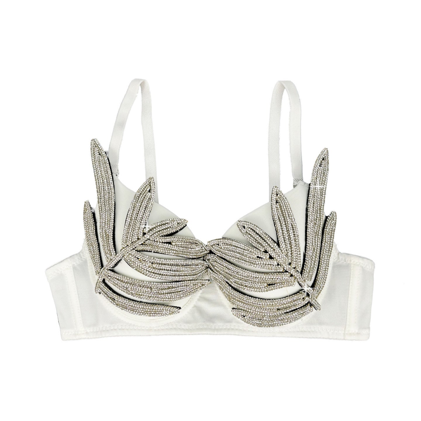 Evening Dress Party Black High-Design Silver 3D Rhinestone Outerwear Shaping Bra