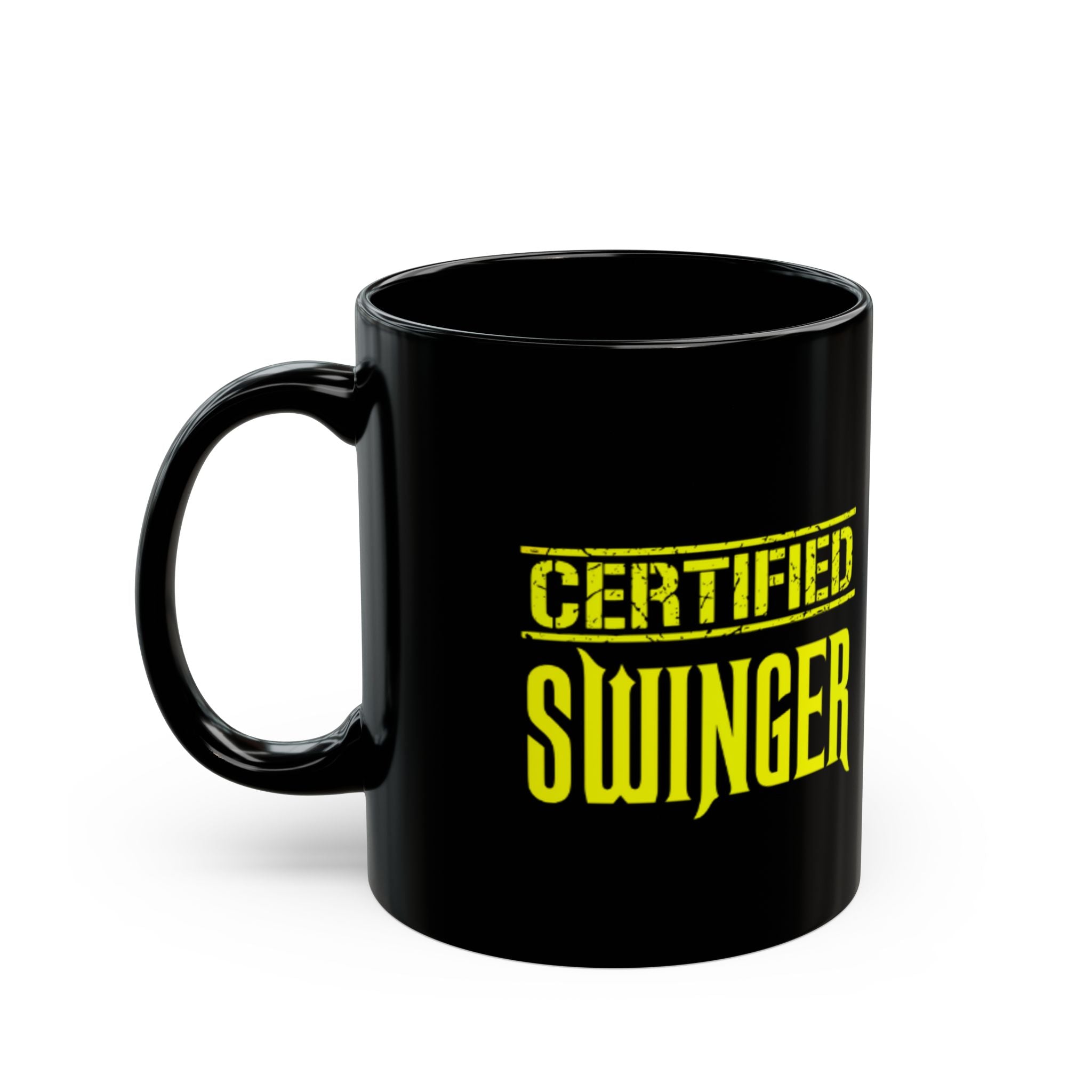 Certified Swinger Black Mug - Fun Gift for Swinger Lifestyle Enthusiasts