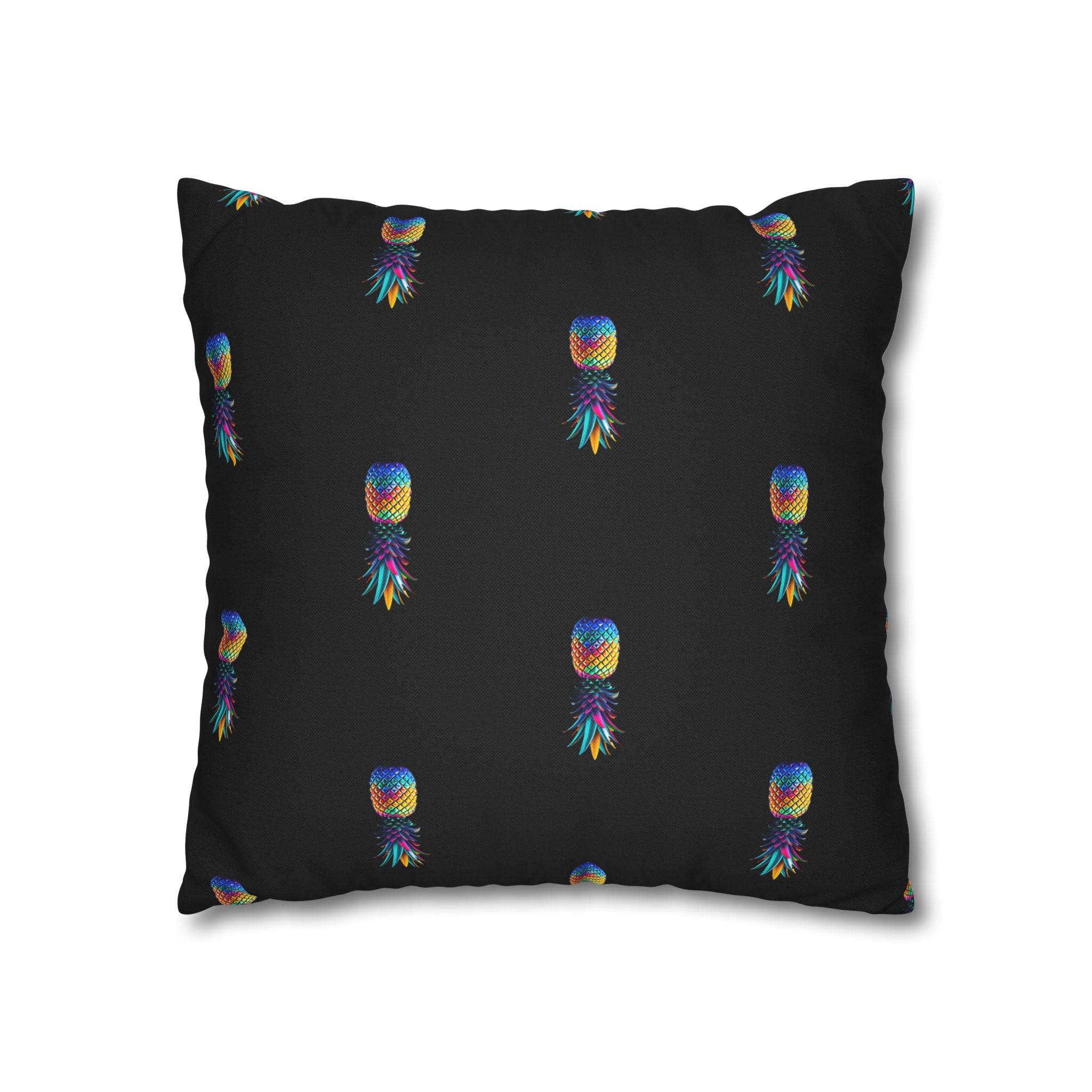 Spun Polyester Square Colorful Pineapple Pillowcase