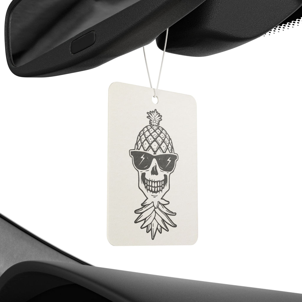 Pineapple Skull Car Air Freshener - Funky Scented Hanging Decor