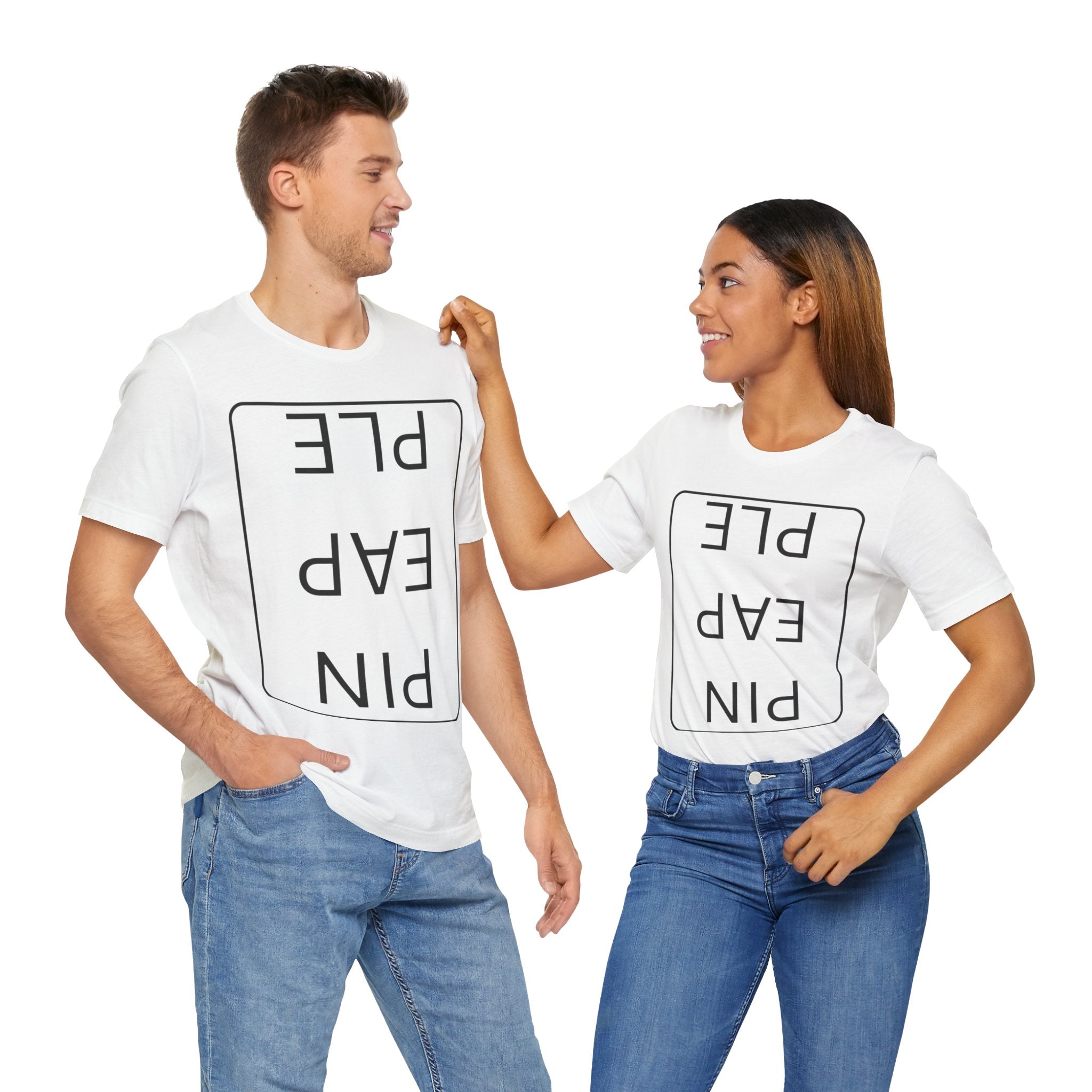 Funny Unisex Jersey Short Sleeve Tee - 'PIN EAP PLE' Design
