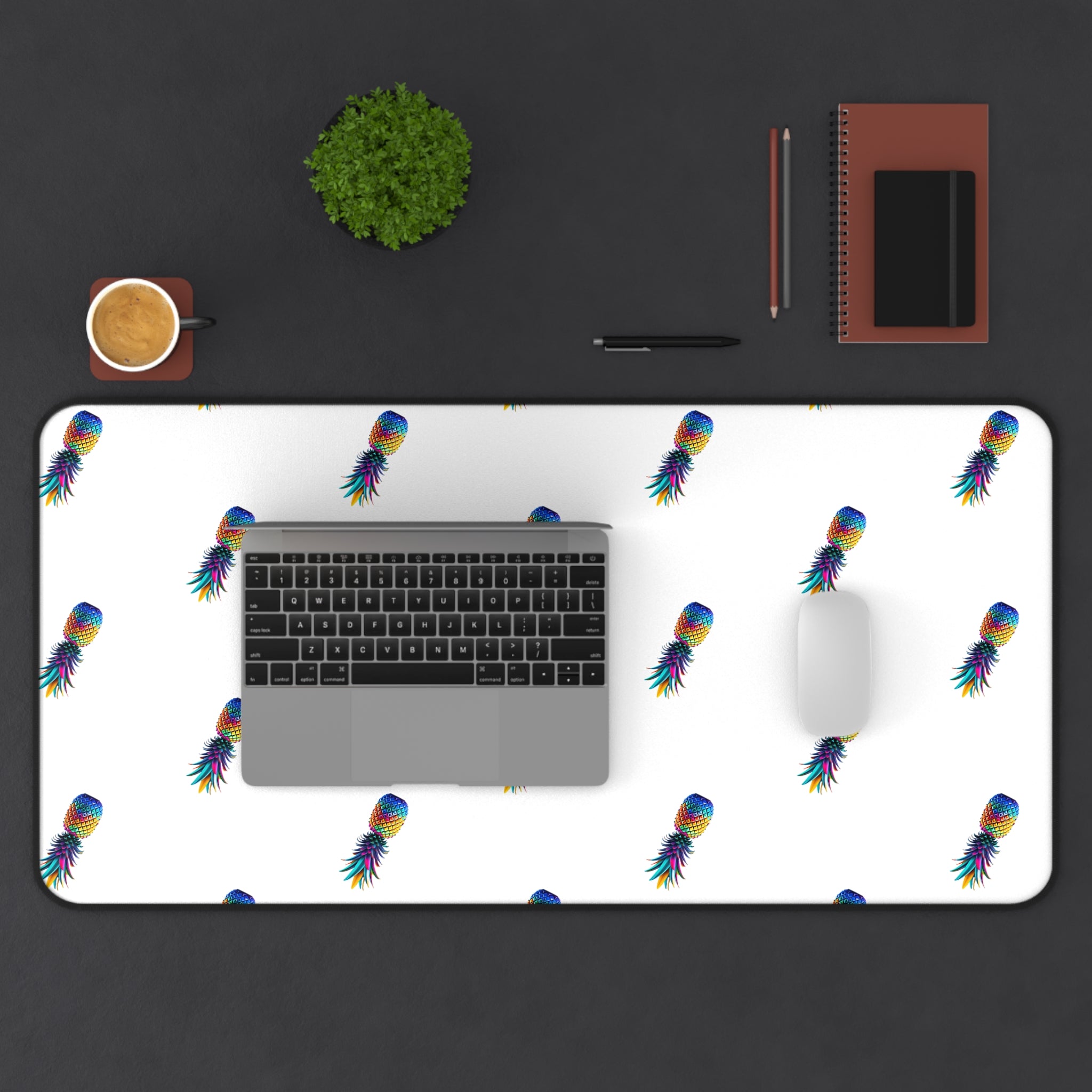Desk Mat - Upside Down Pineapple Design