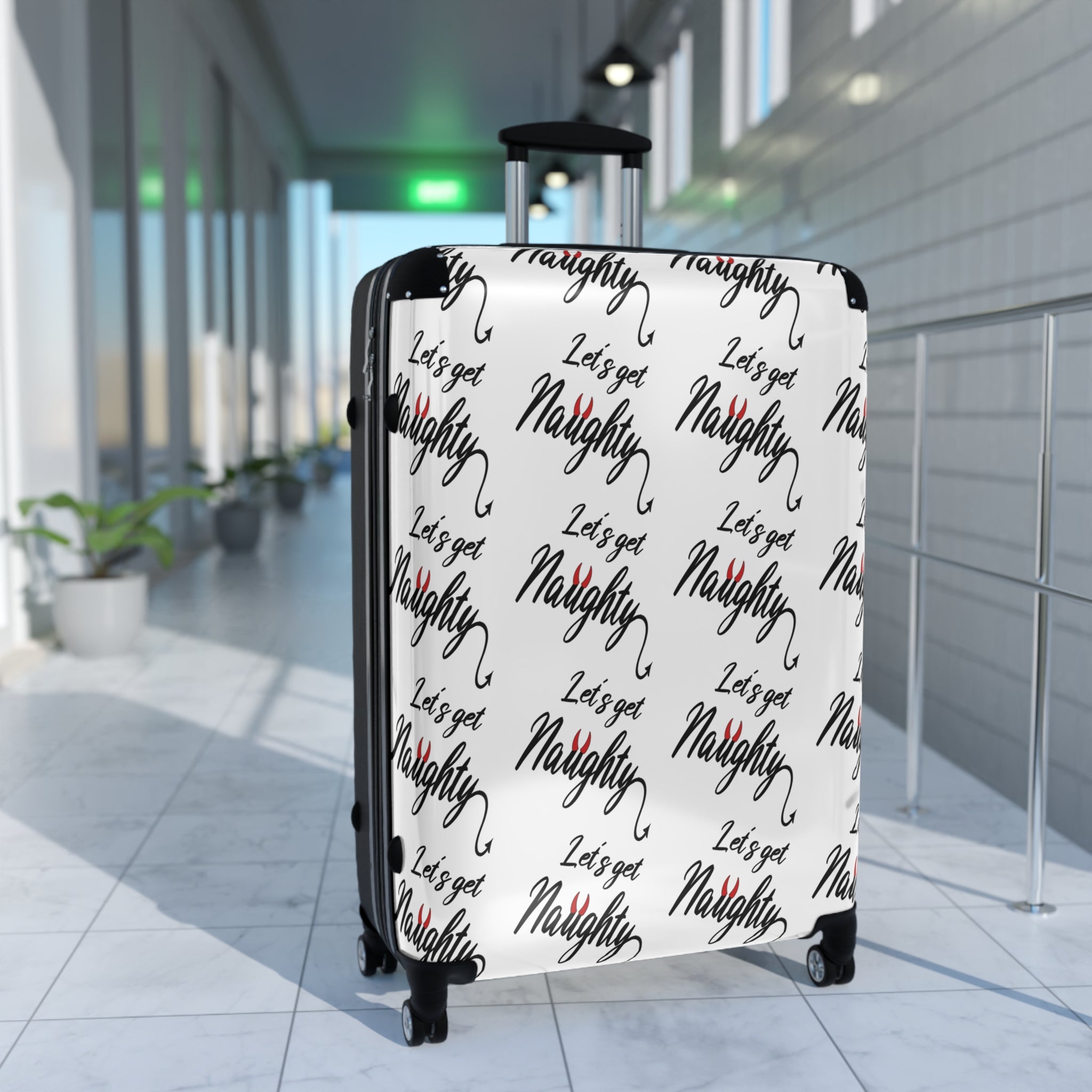 Travel Suitcase - &quot;Let's Get Naughty&quot; Design for True Swingers