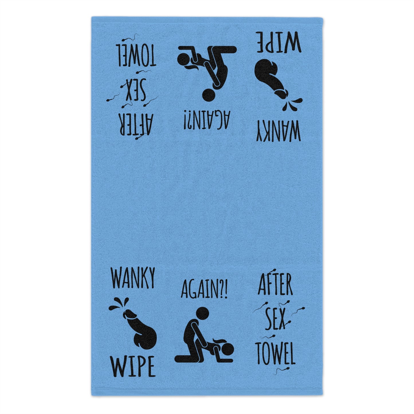 Funny Rally Towel for Couples - After Sex Wipe Towel (Blue)