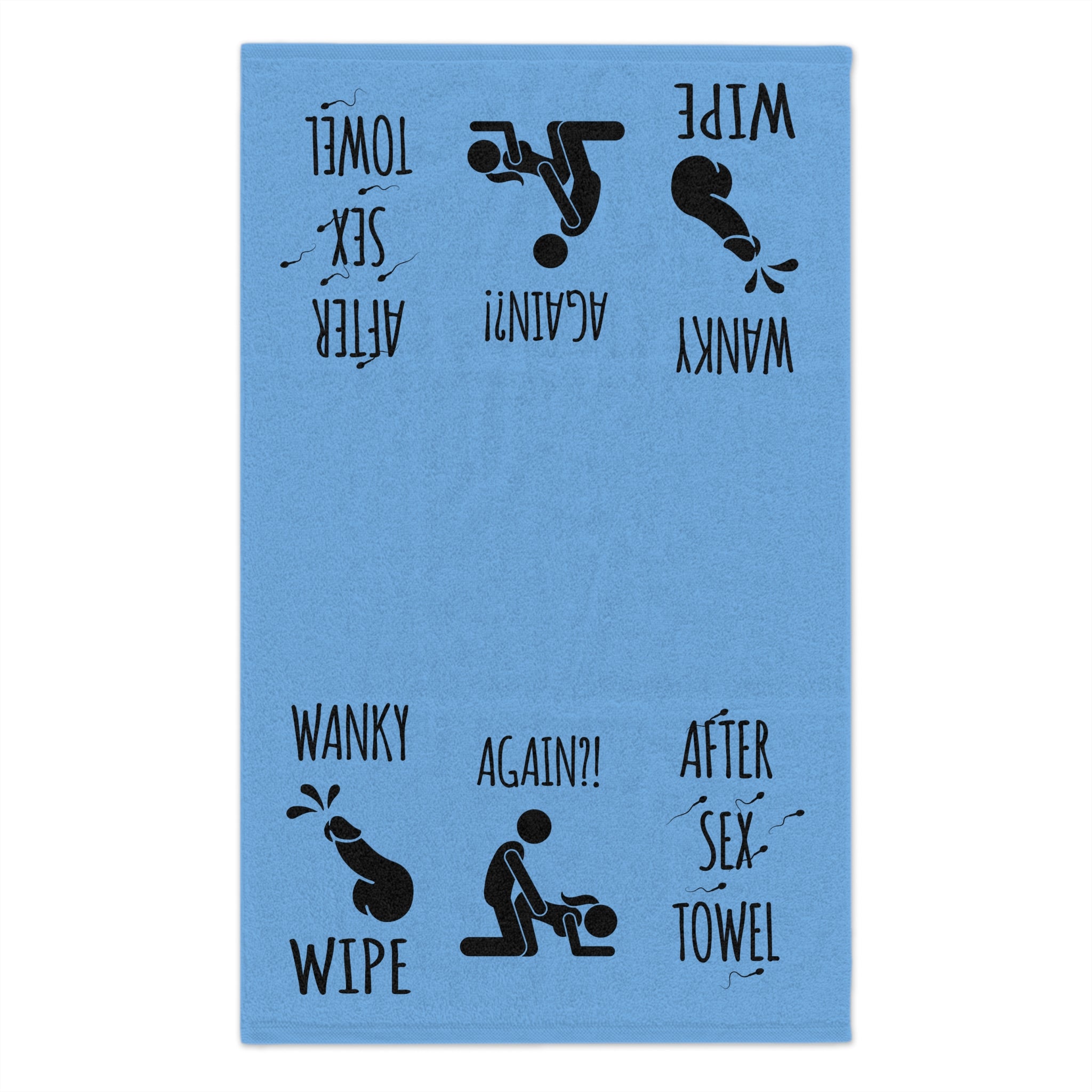Funny Rally Towel for Couples - After Sex Wipe Towel (Blue)