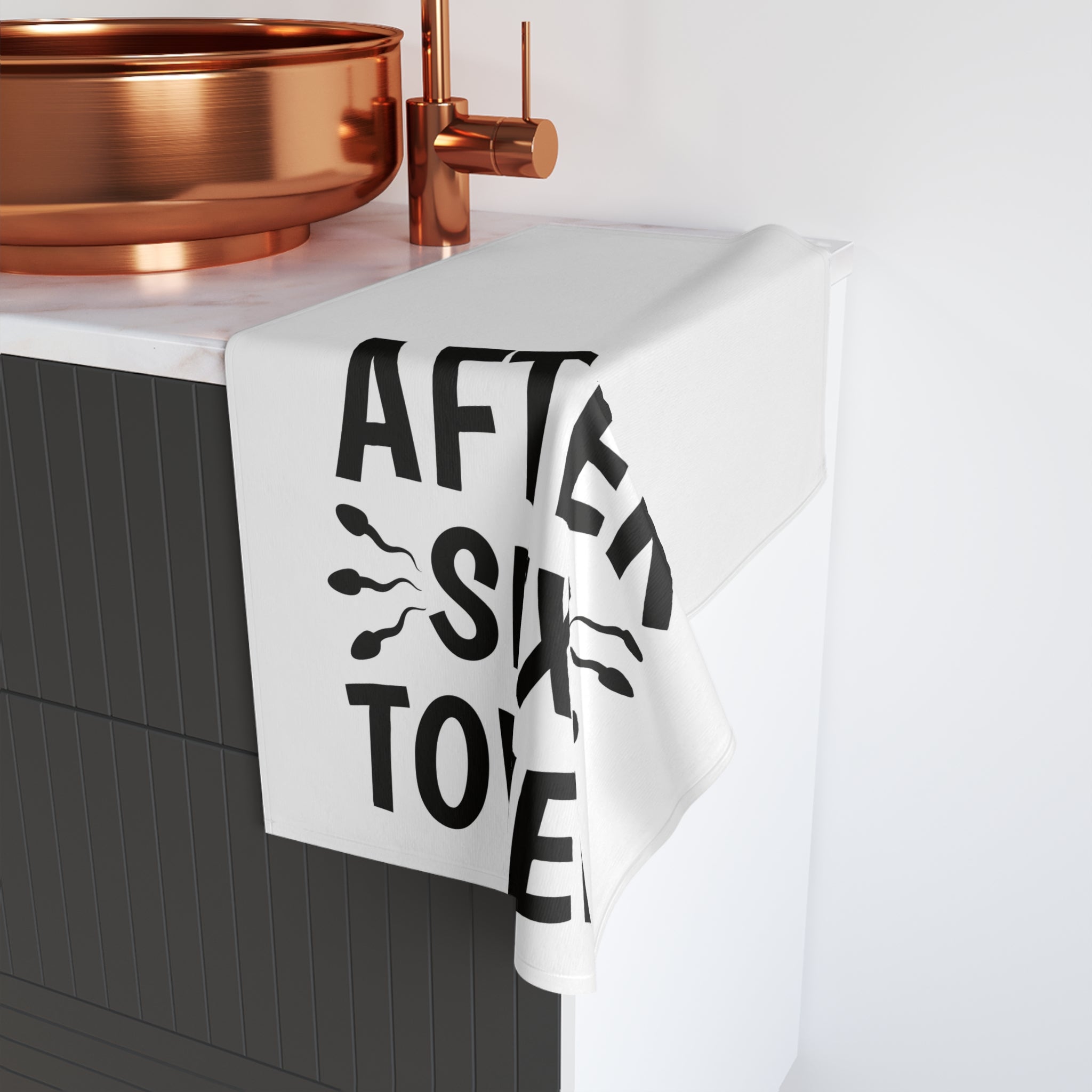 Humorous After Sex Hand Towel - Fun Bathroom Accessory for Couples