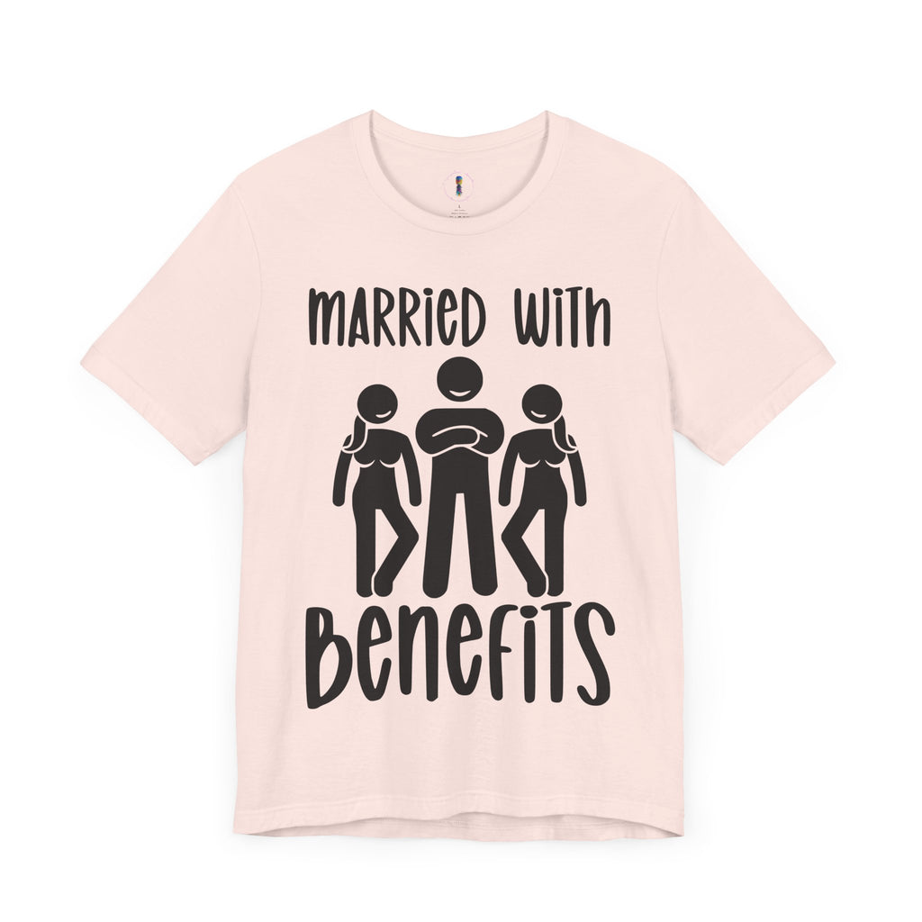 Casual Unisex Tee - "Married With Benefits" Fun Graphic Shirt