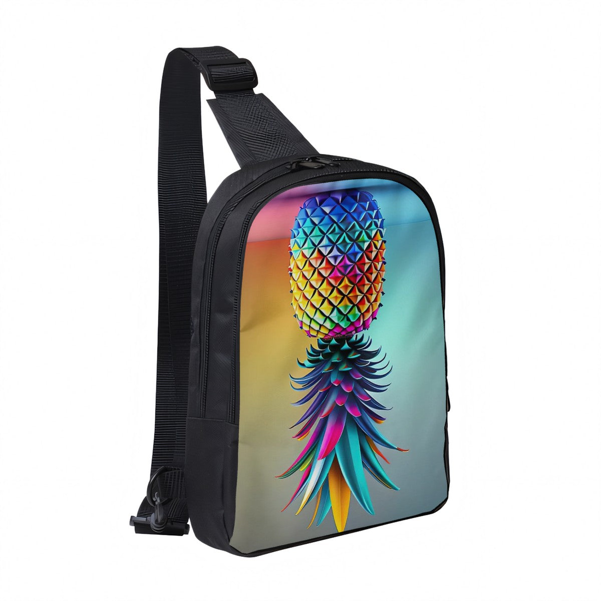 Upside-Down Pineapple Double Layer CrossBody Bag; Chest Bag