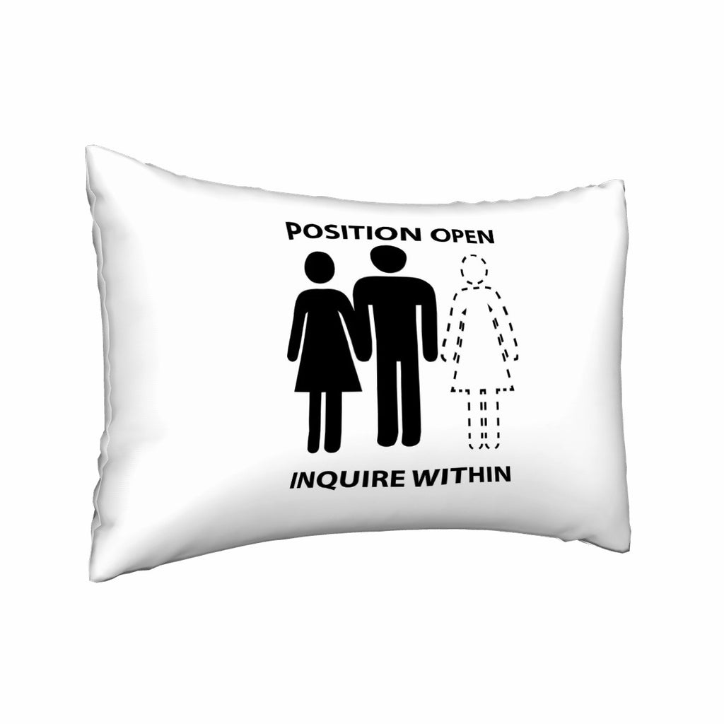 Swinger Threesome Satin Pillowcase with Hidden Zipper