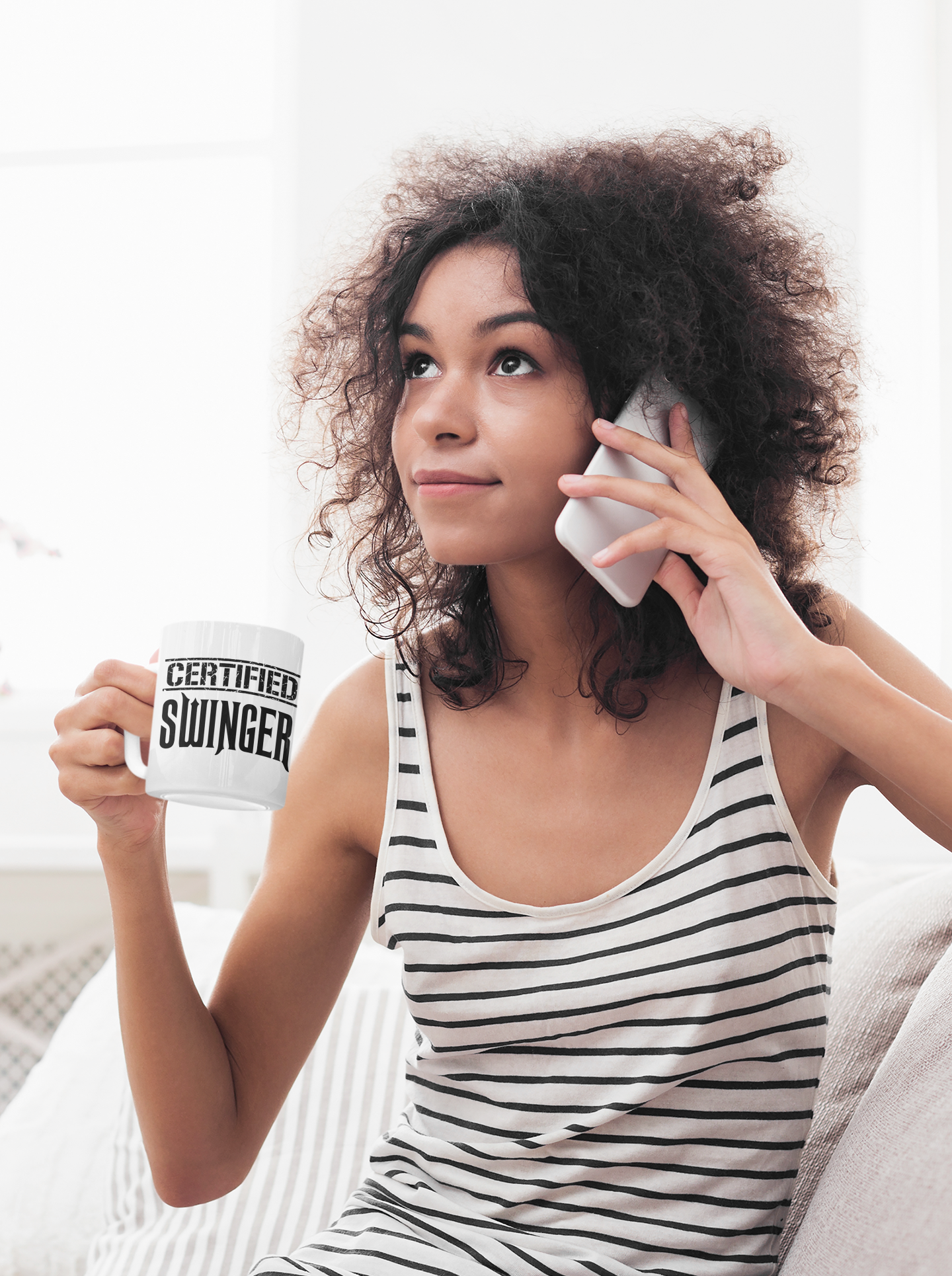 Color Morphing Mug - "Certified Swinger" - Fun Coffee Cup for Parties & Gatherings