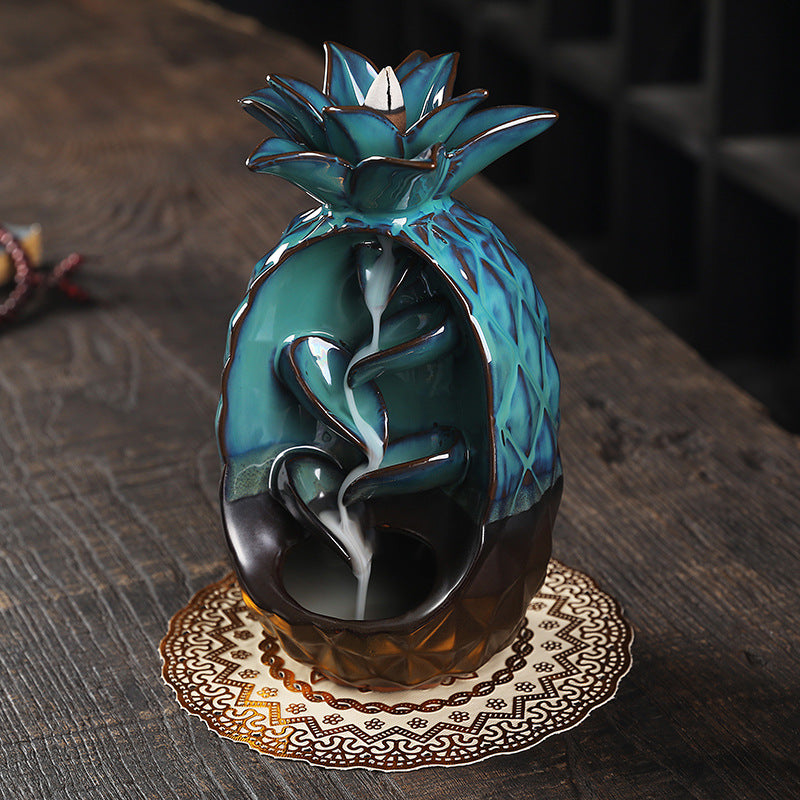 Pineapple Backflow Incense Burner Creative European Style Pineapple Backflow Incense Burner Ornaments