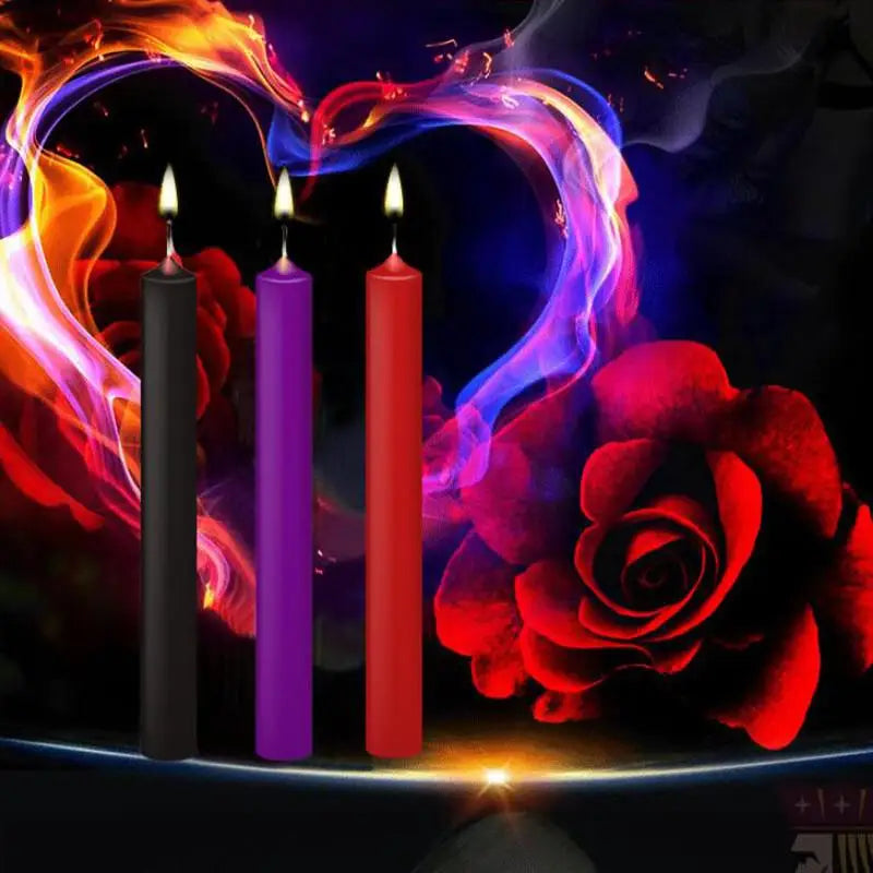 3pcs/set Low Temperature Candle Bdsm Drip Candles SM Bed Restraints for Couple Sex Wax Erotic Adult Game Toy
