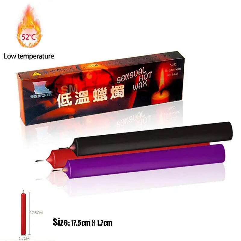 3pcs/set Low Temperature Candle Bdsm Drip Candles SM Bed Restraints for Couple Sex Wax Erotic Adult Game Toy