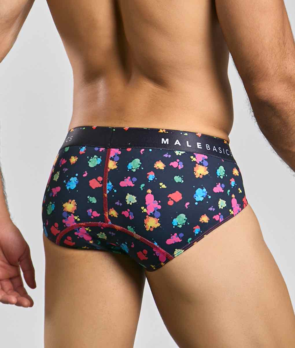 Malebasics New Hipster Brief Black Splash