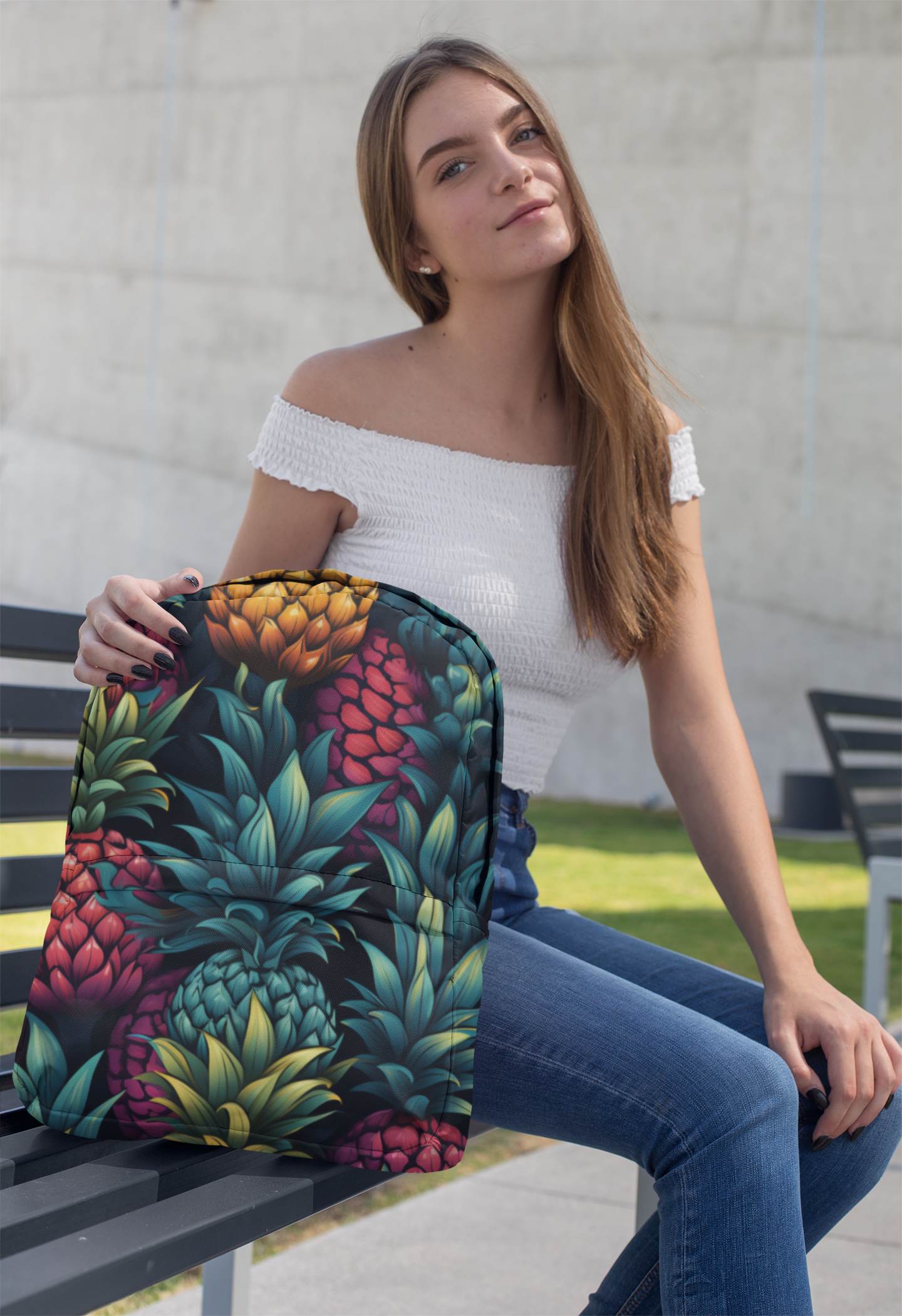 Colorful Pineapple Minimalist Backpack