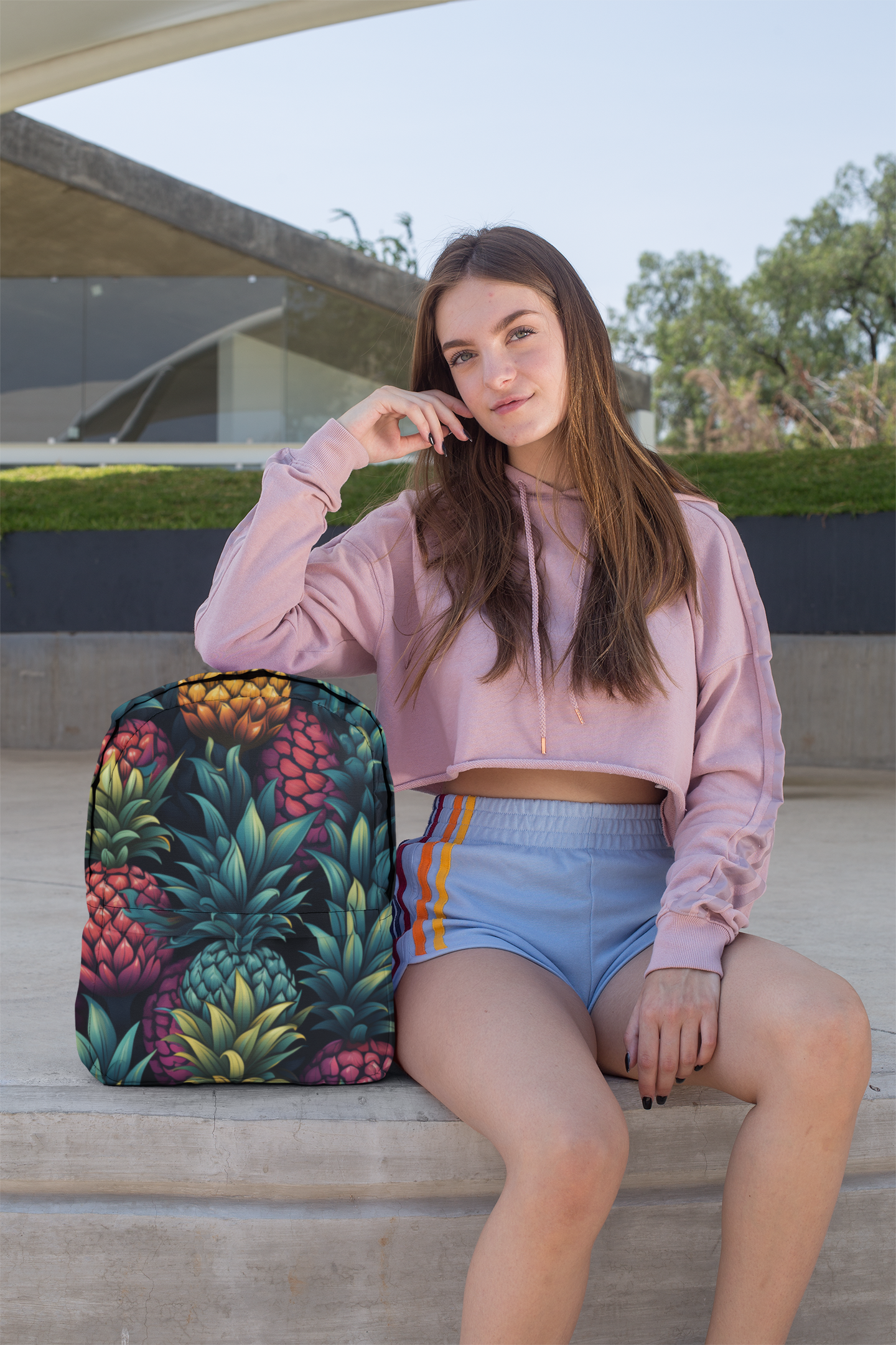 Colorful Pineapple Minimalist Backpack