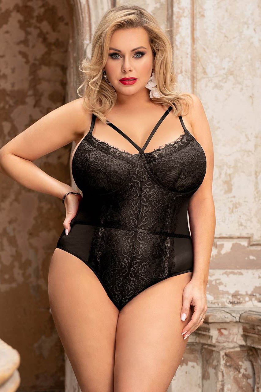 Plus Size Midnight Desires Teddy by 3wishes.com