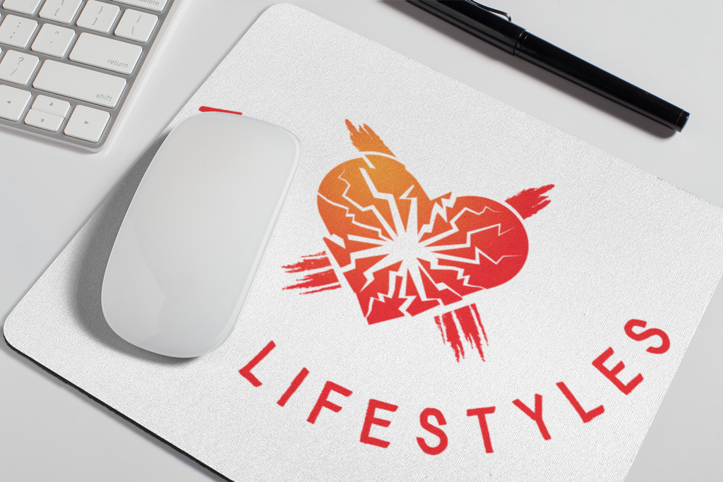 Wicked Lifestyles Mouse Pad - Wicked Lifestyles Logo - Red and White Rectangle