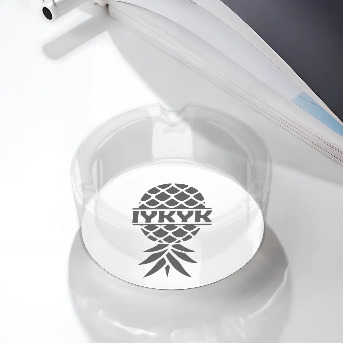 IYKYK Round Glass Ashtray