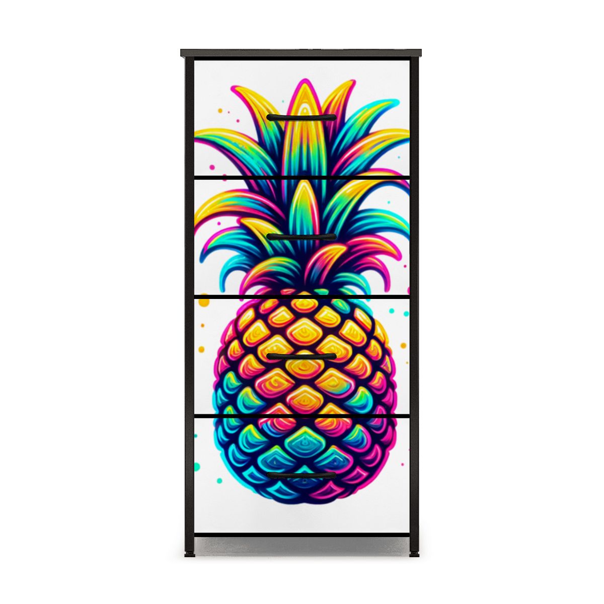 Colorful Upside-Down Pineapple 4-Drawer Dresser