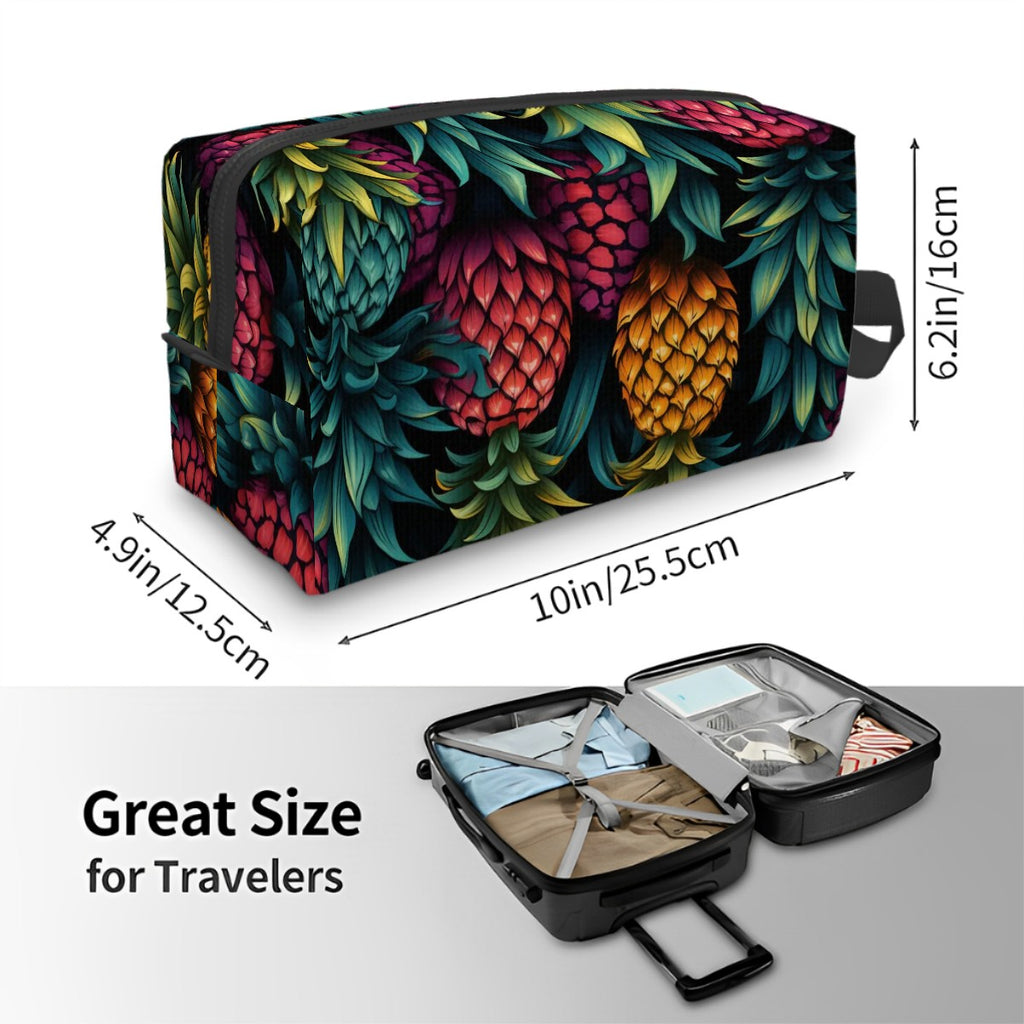 Colorful Pineapple Travel Toiletry Bag Portable Large Capacity