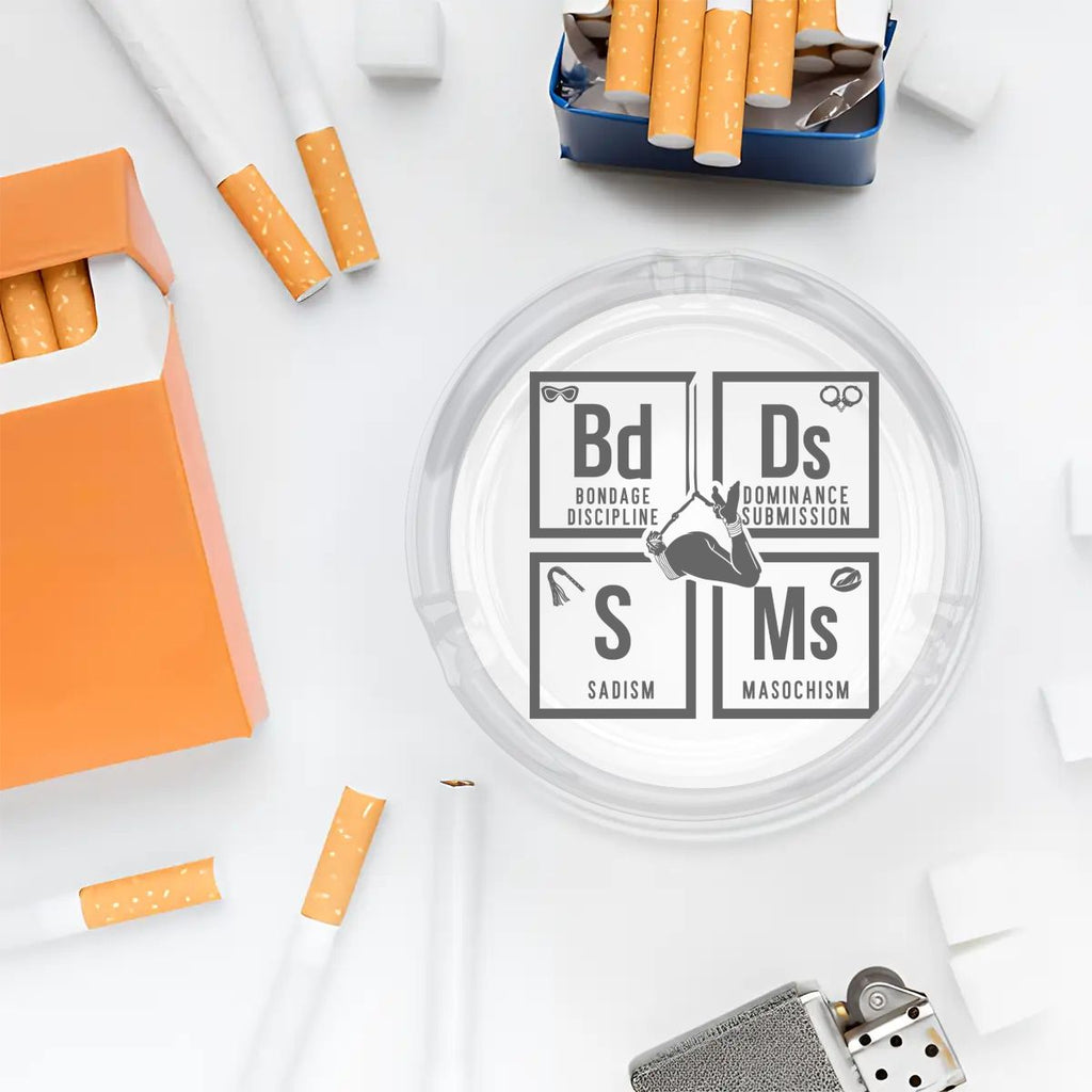 BDSM Round Glass Ashtray