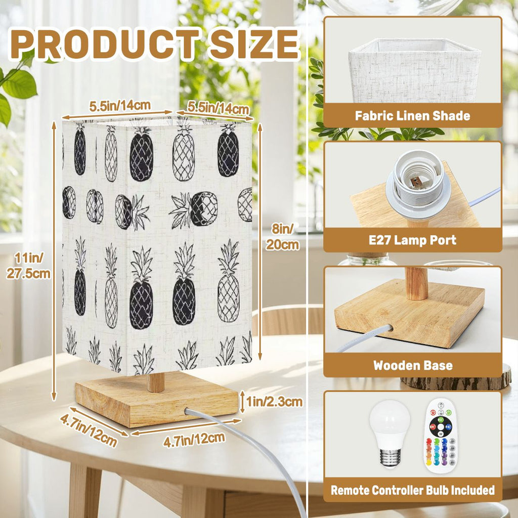 Pineapple-Swinger Inspired Lamp Square Table Lamp