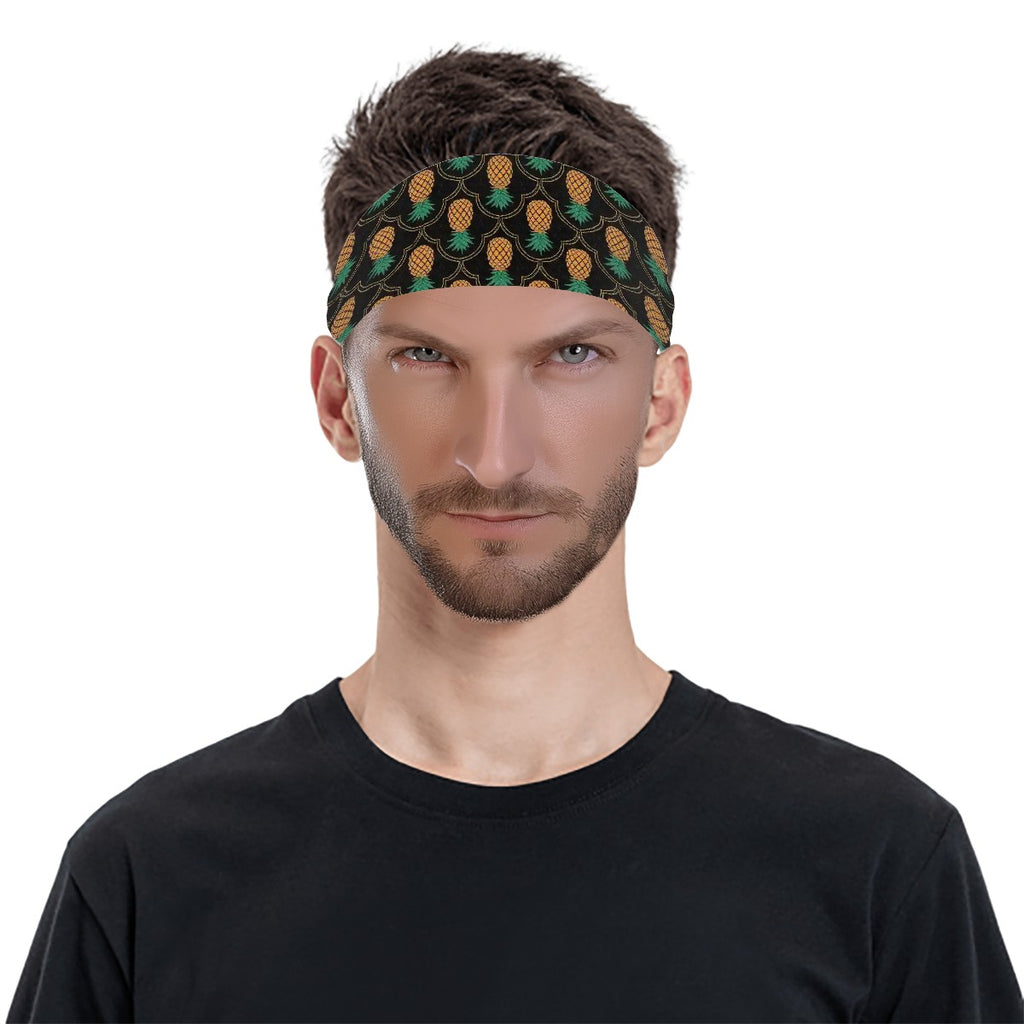 Upside-Down Pineapple Sports Headband Sweatband