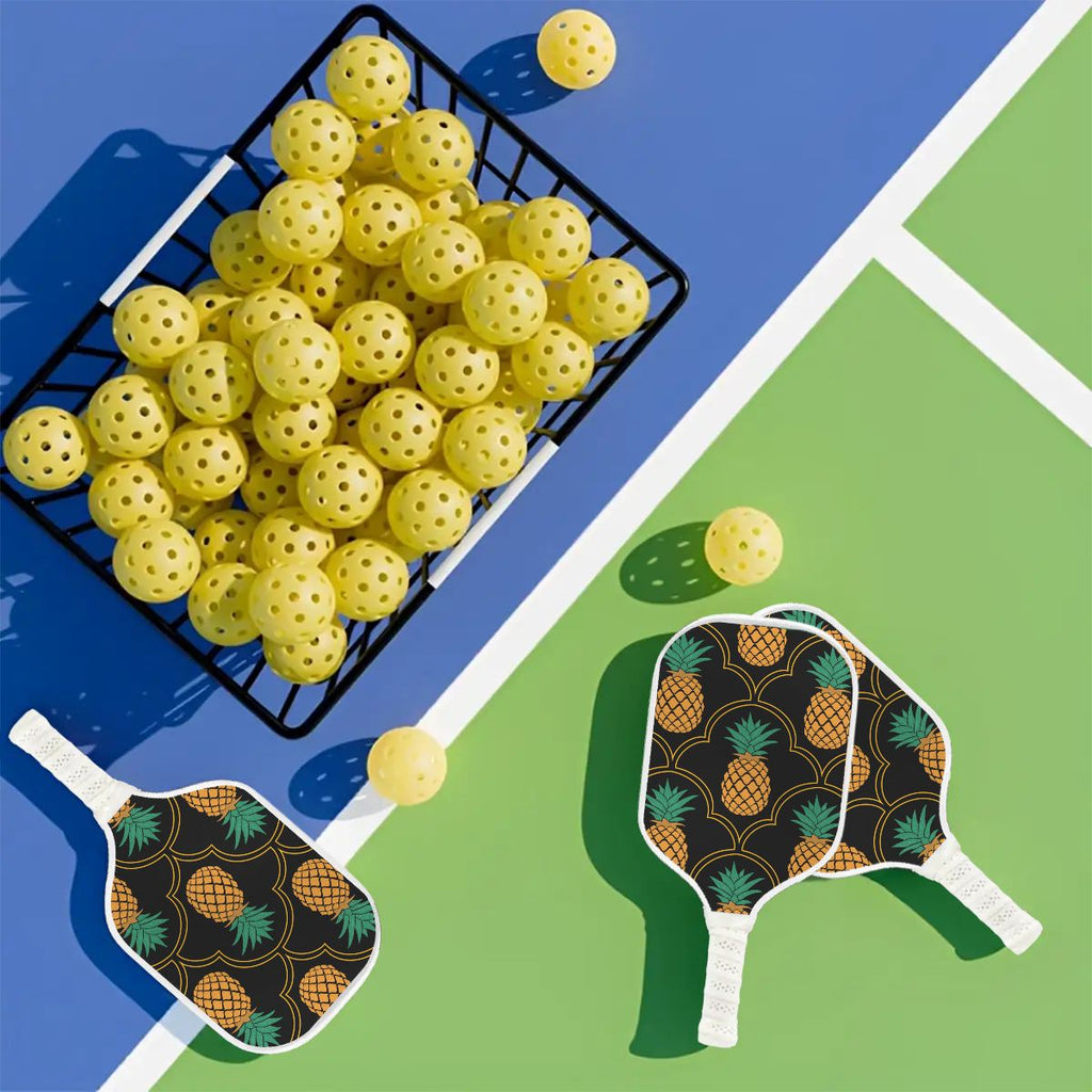 Fancy Upside-Down Pineapple Pickleball Paddle
