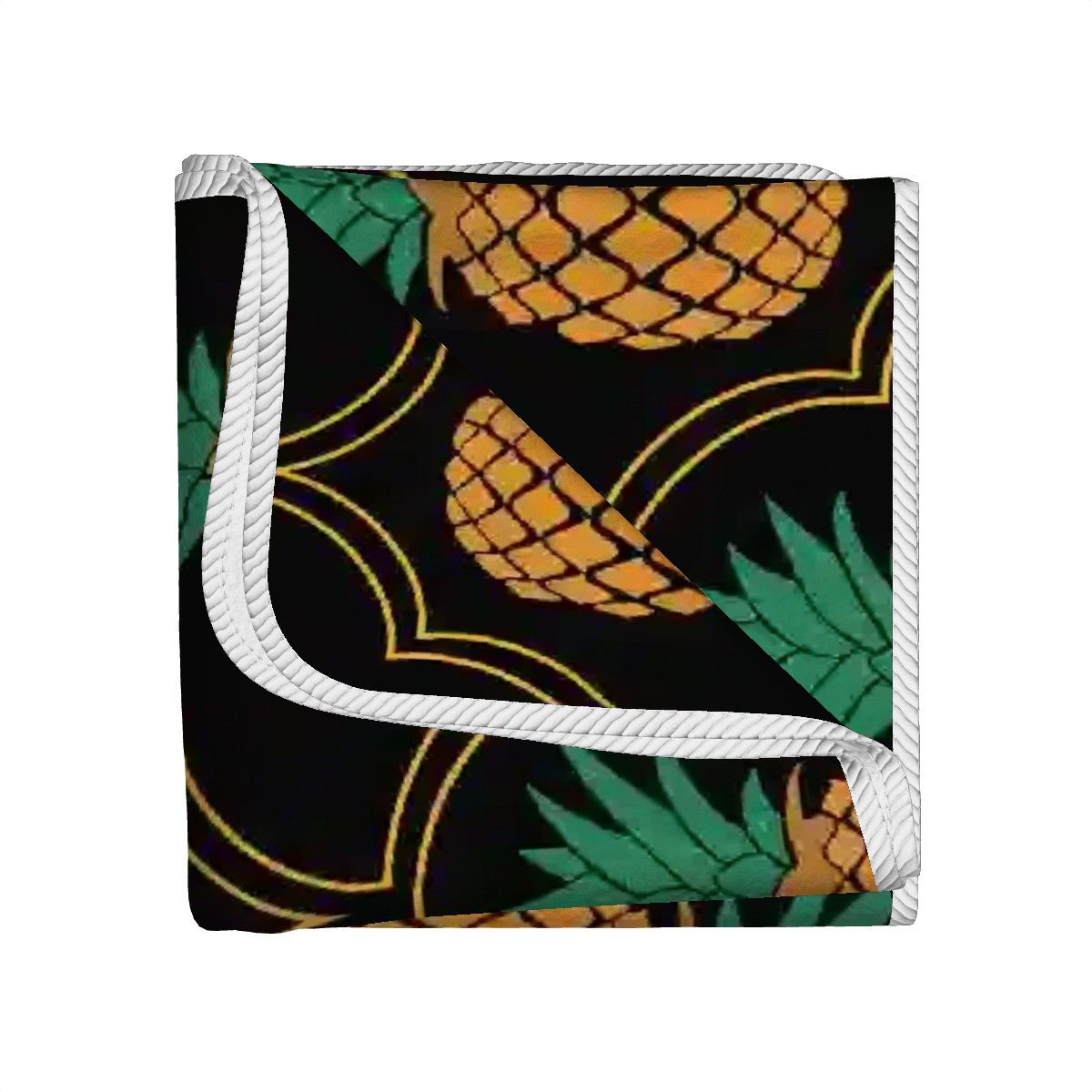 Fancy Upside-Down Pineapple Coral Fleece Bath Towels 55"x27"