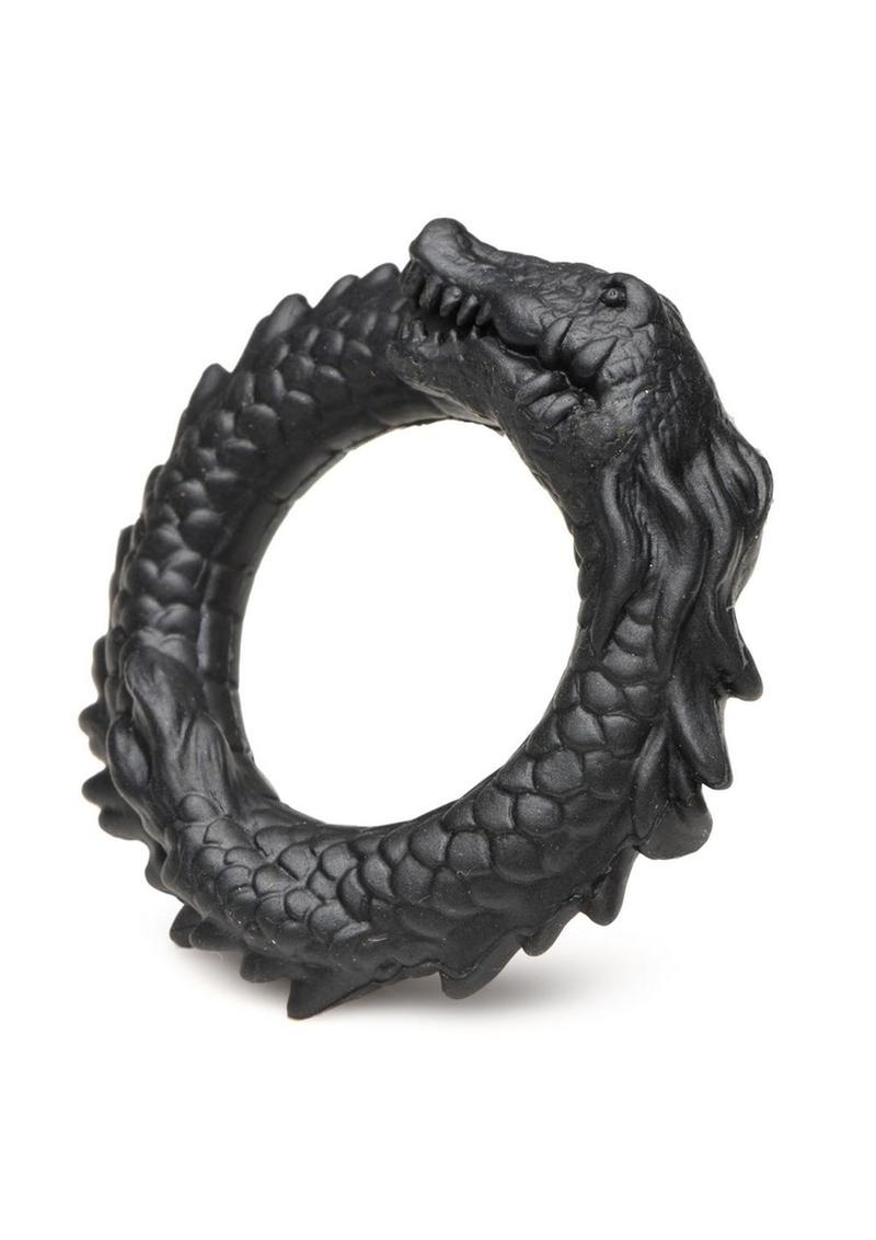Creature Cocks Black Caiman Silicone Cock Ring Unique Design