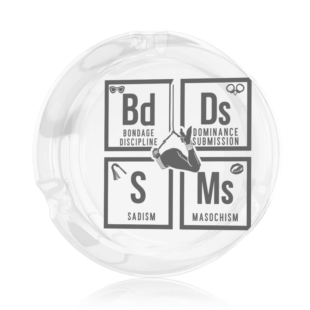 BDSM Round Glass Ashtray