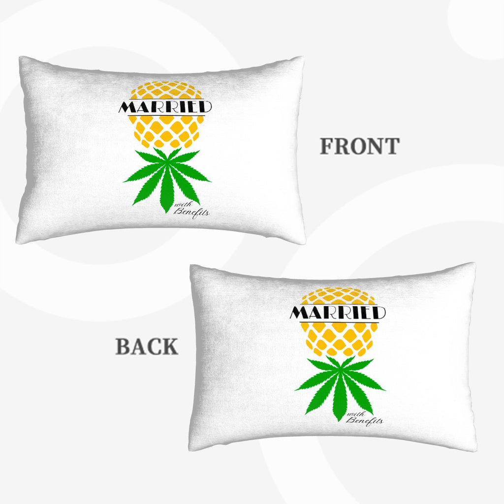 Married With Benefits Pineapple Plush Throw Pillow Covers