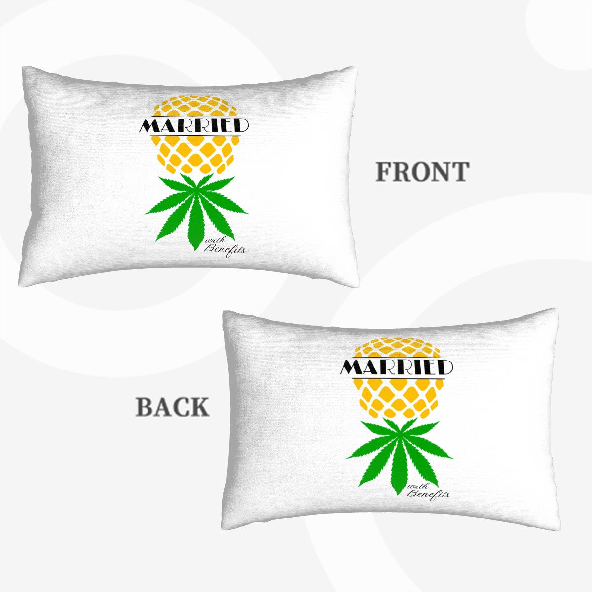 Married With Benefits Pineapple Plush Throw Pillow Covers