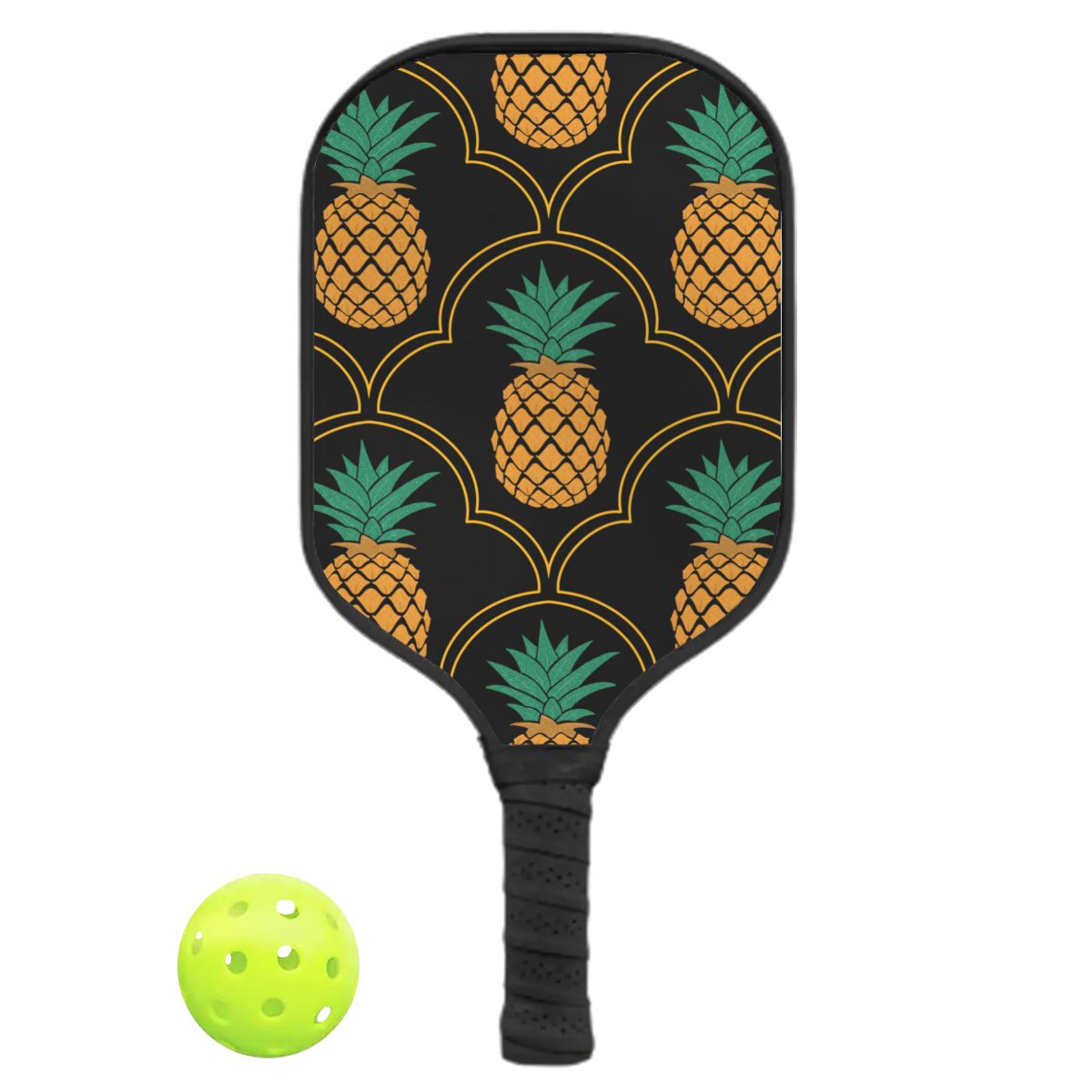 Fancy Upside-Down Pineapple Pickleball Paddle