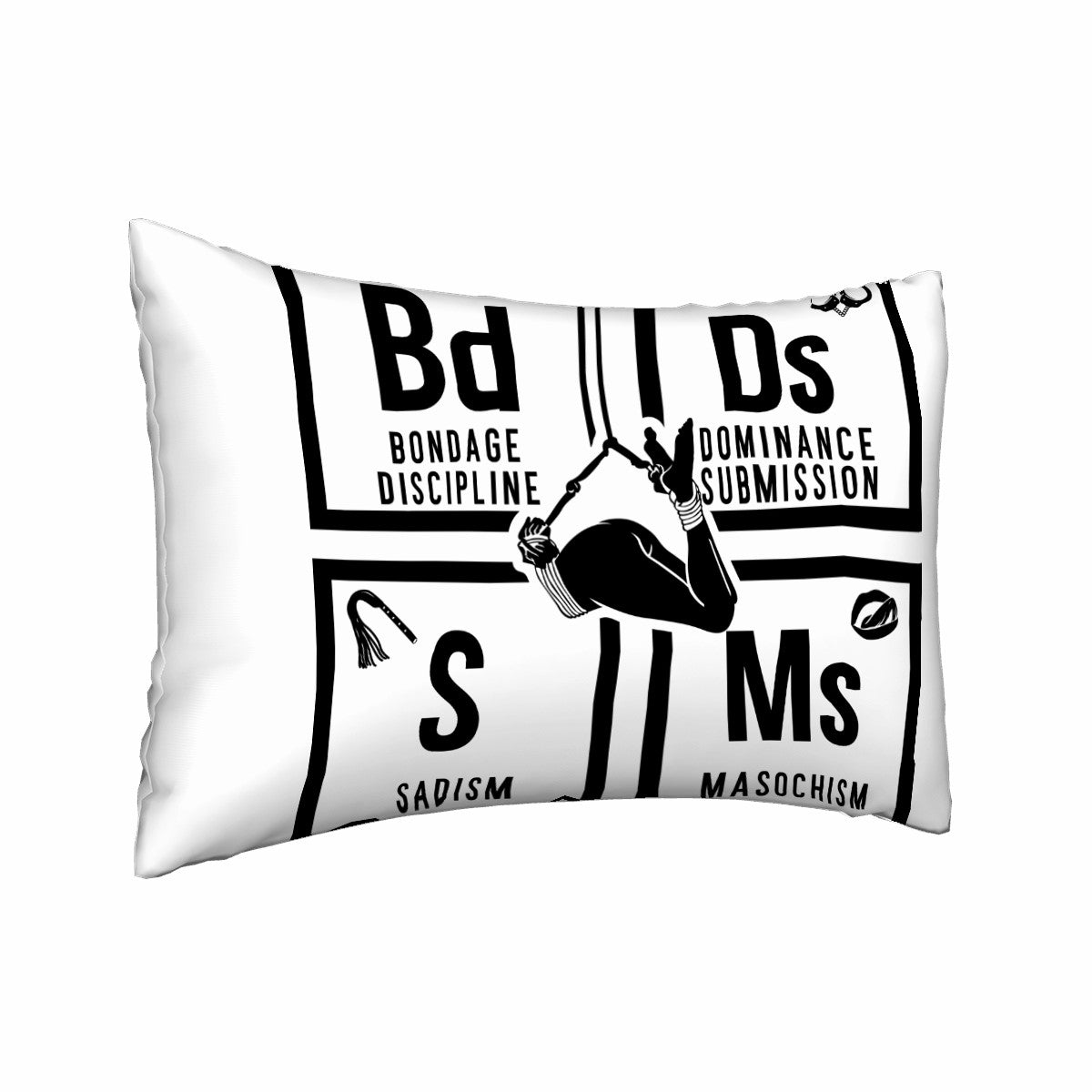 BDSM Satin Pillowcase with Hidden Zipper