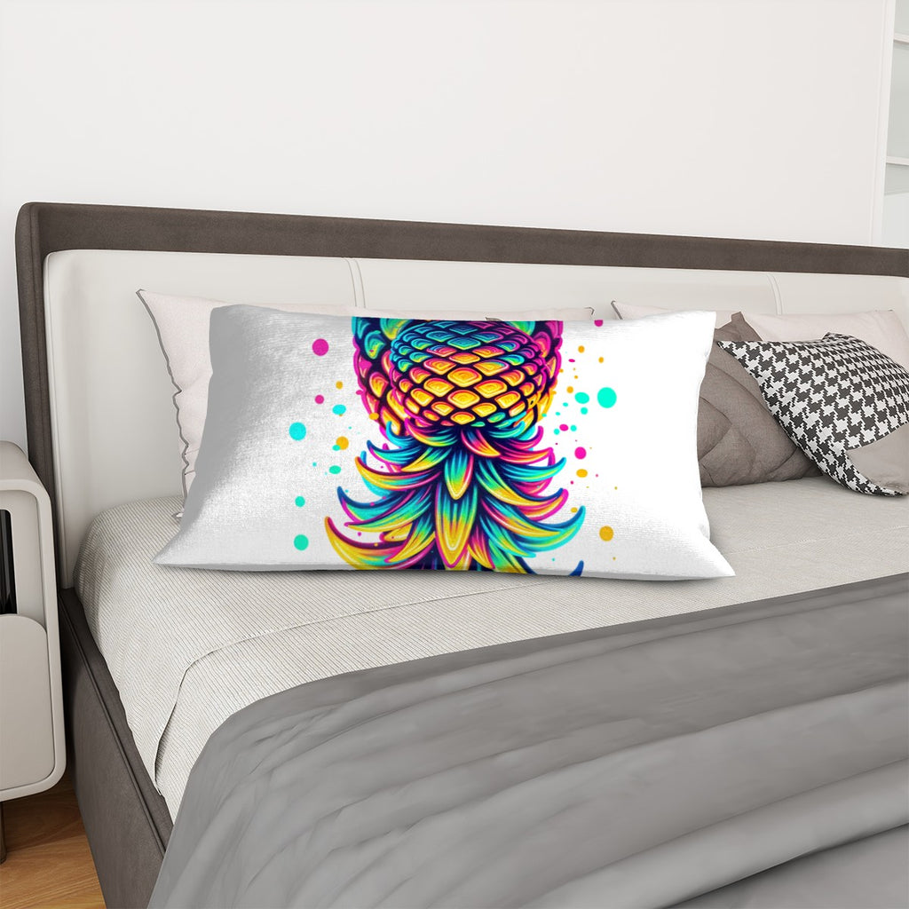 Colorful Upside-Down Pineapple Plush Throw Pillow Covers