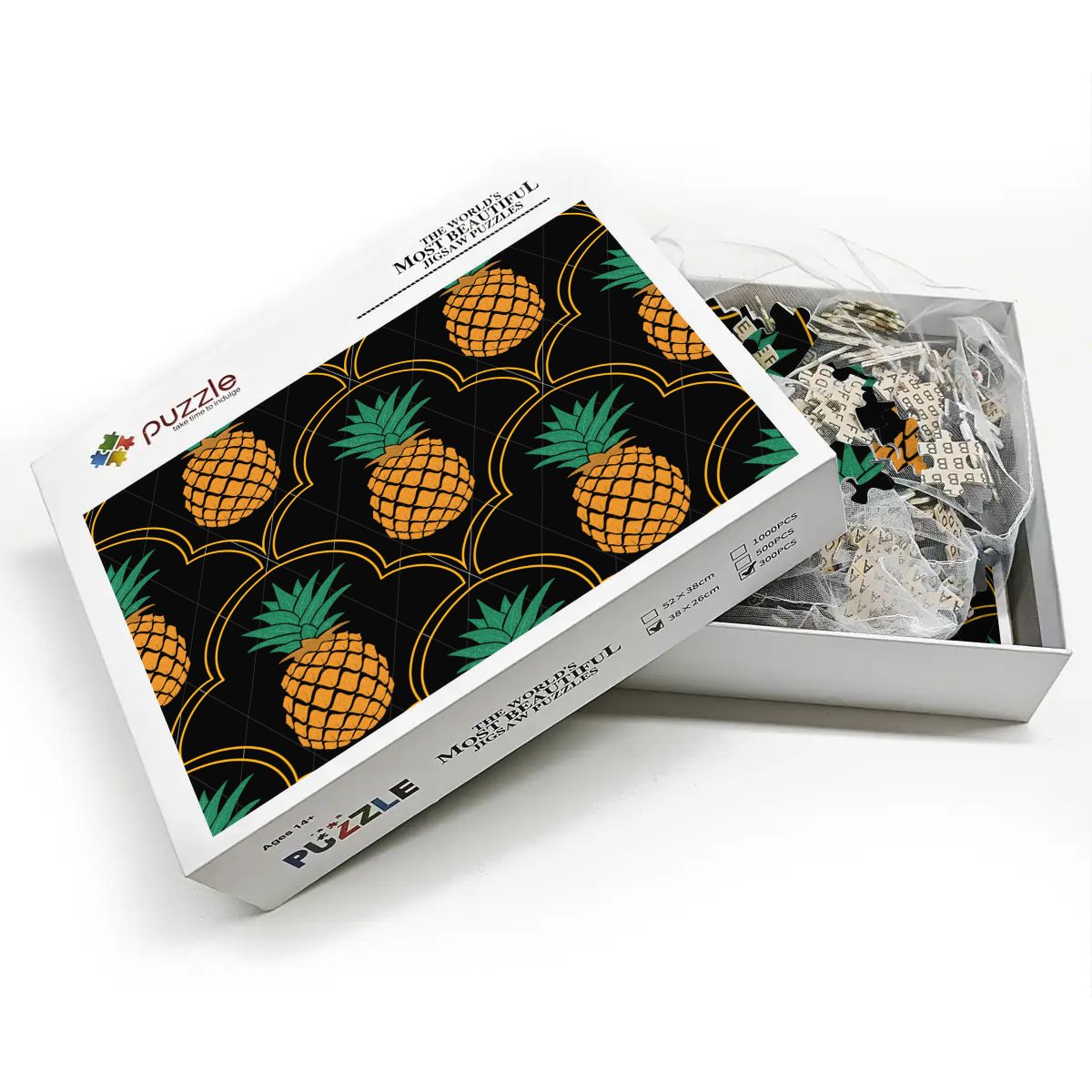 Upside-Down Pineapple Wooden Jigsaw Puzzles 300 pcs (Horizontal)