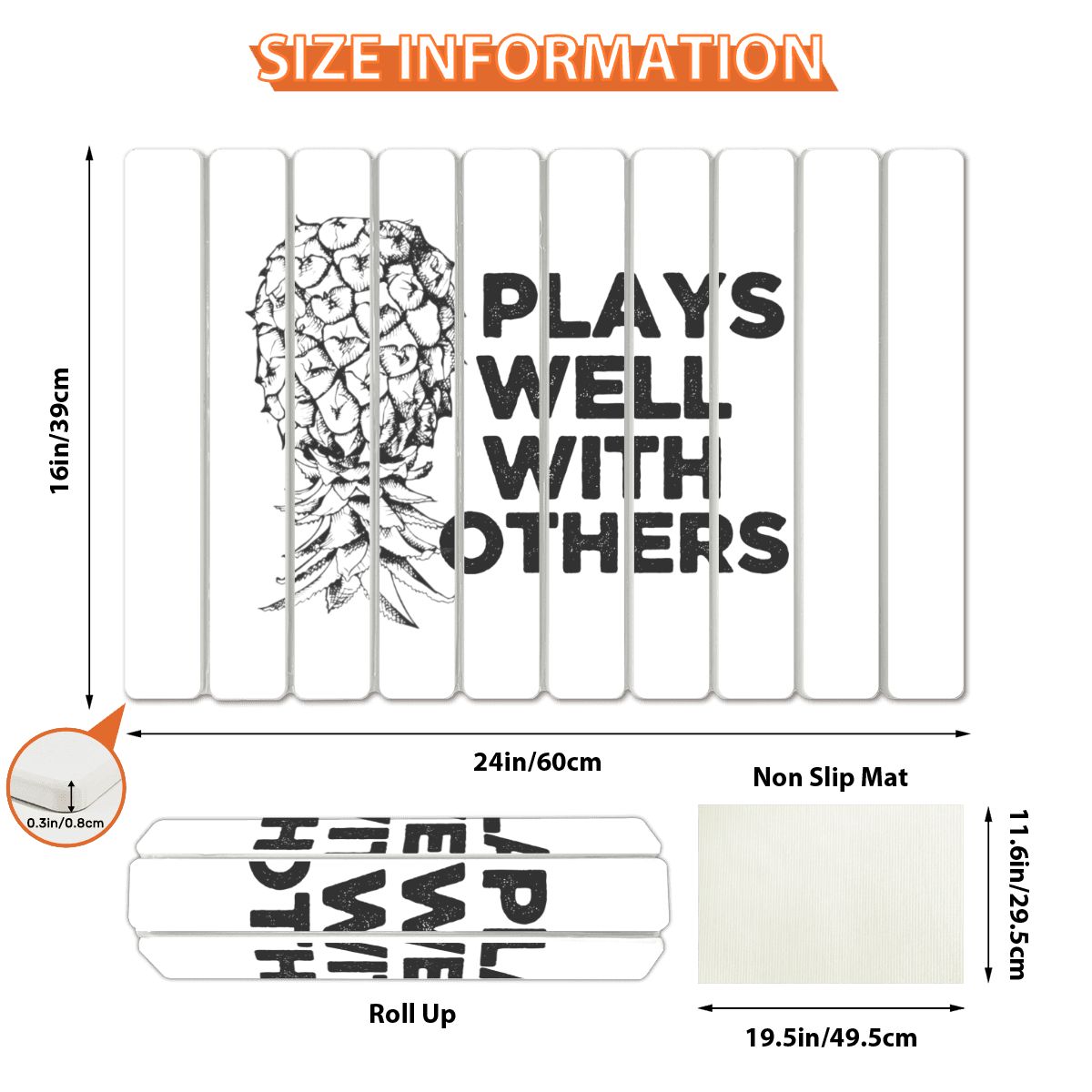 Upside-Down Pineapple Elegant Diatomaceous Earth Drying Mat