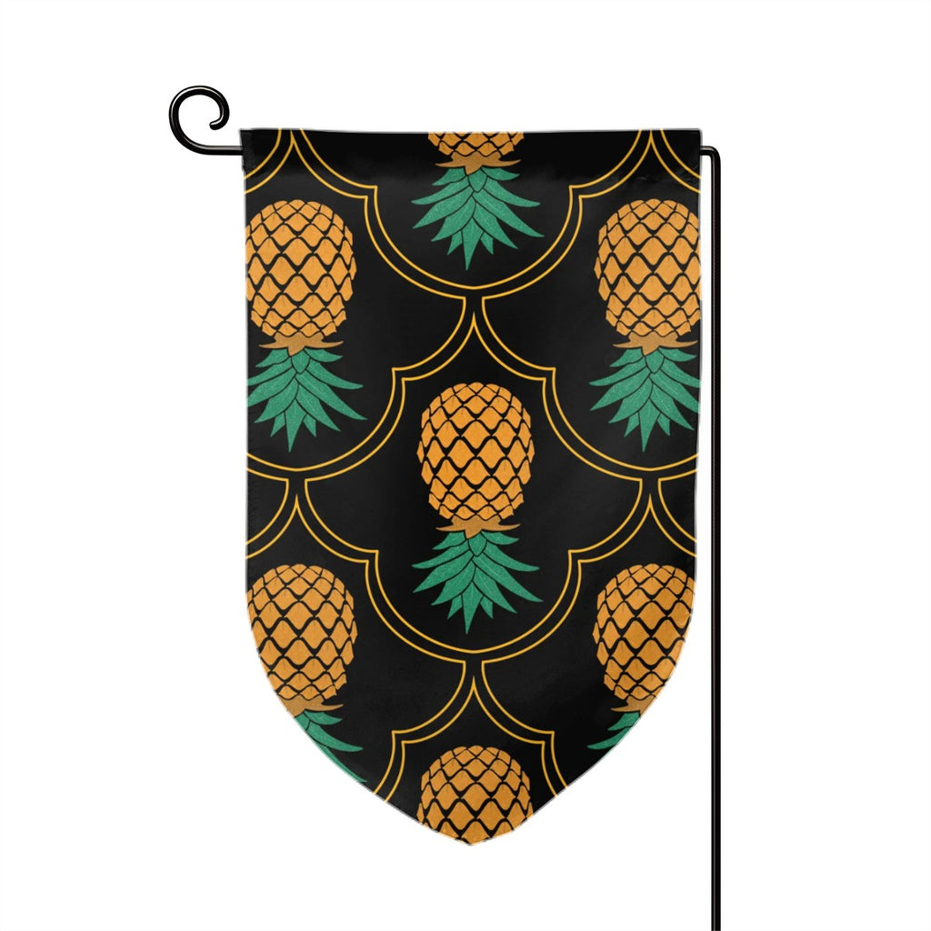 Upside-Down Pineapple Elegant Round Corner Garden Flags