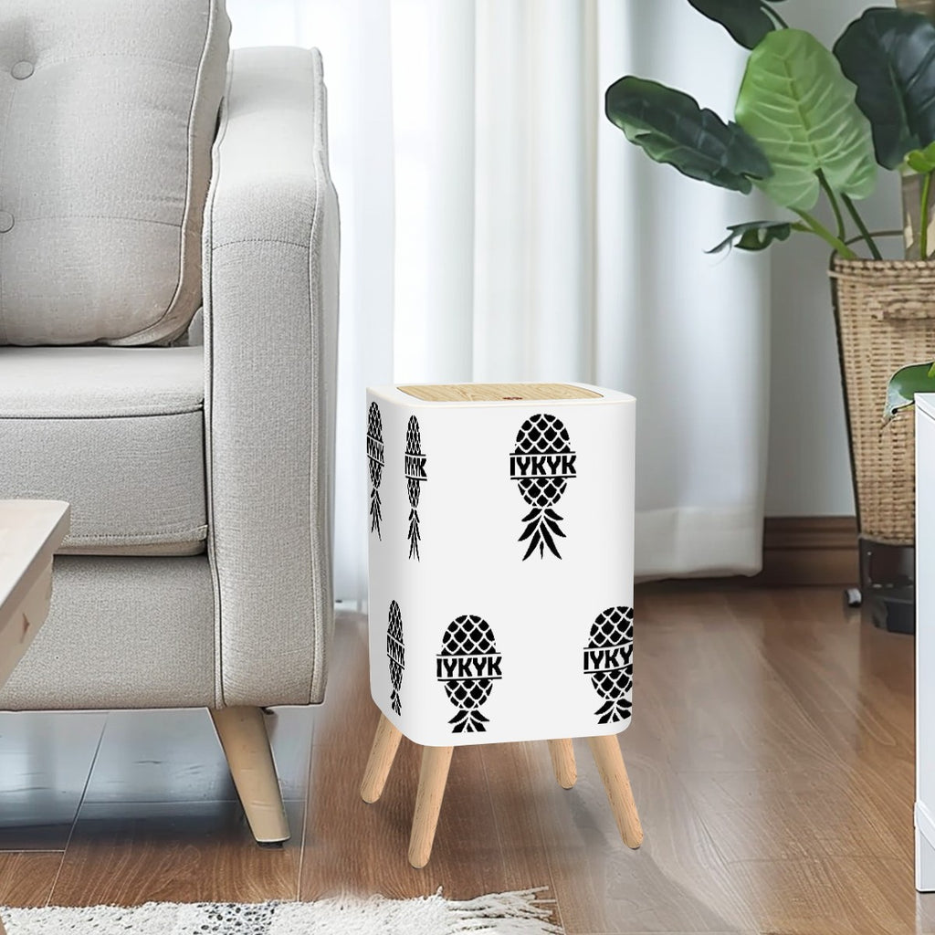 IYKYK Small Square Trash Can with Lid – Bedroom, Bathroom, Playroom Essential