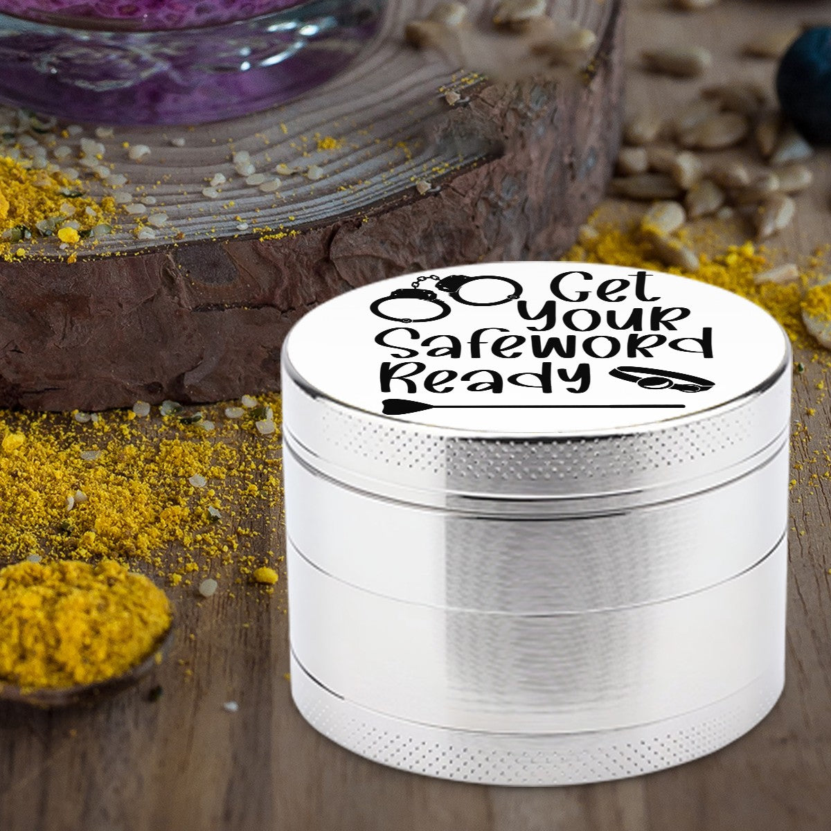 Get Your Safeword Ready BDSM inspired Herb Grinder