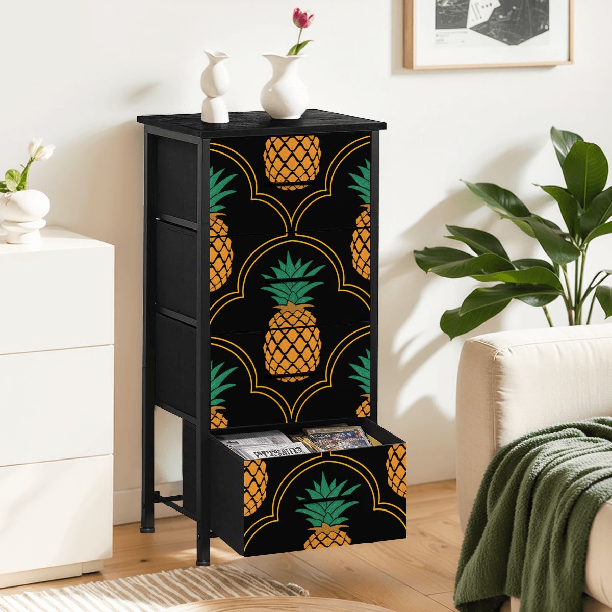 Fancy Upside-Down Pineapple 4-Drawer Dresser