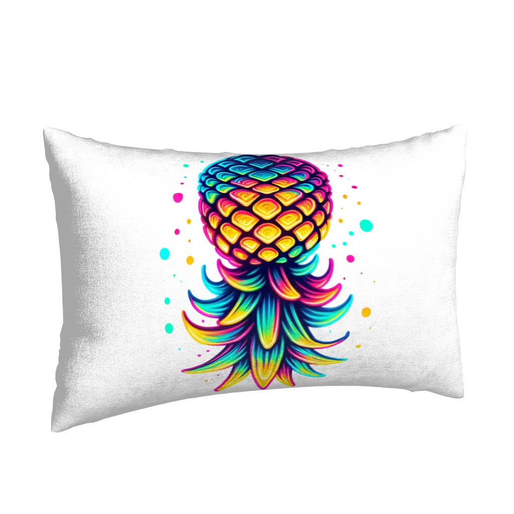 Colorful Upside-Down Pineapple Plush Throw Pillow Covers