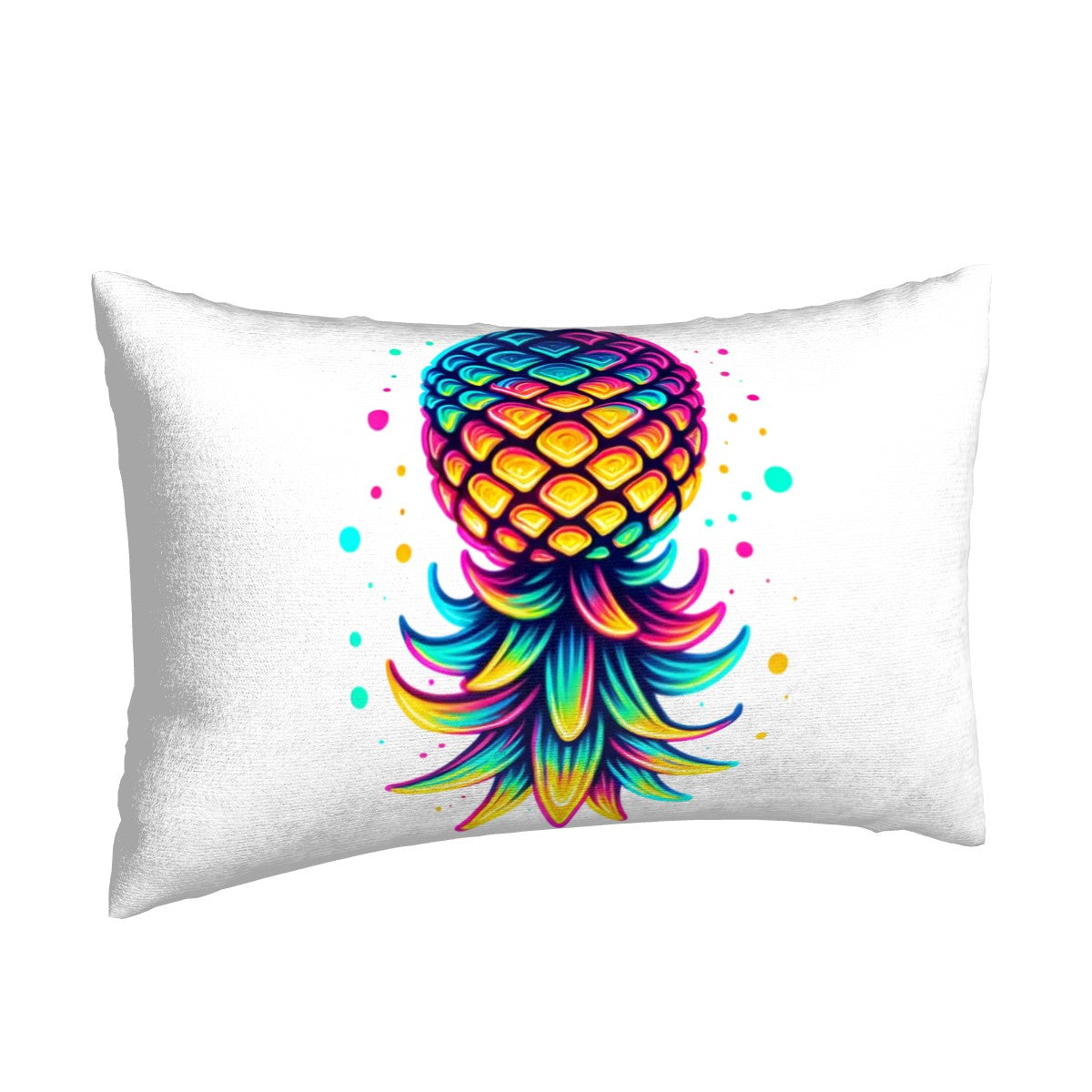Colorful Upside-Down Pineapple Plush Throw Pillow Covers
